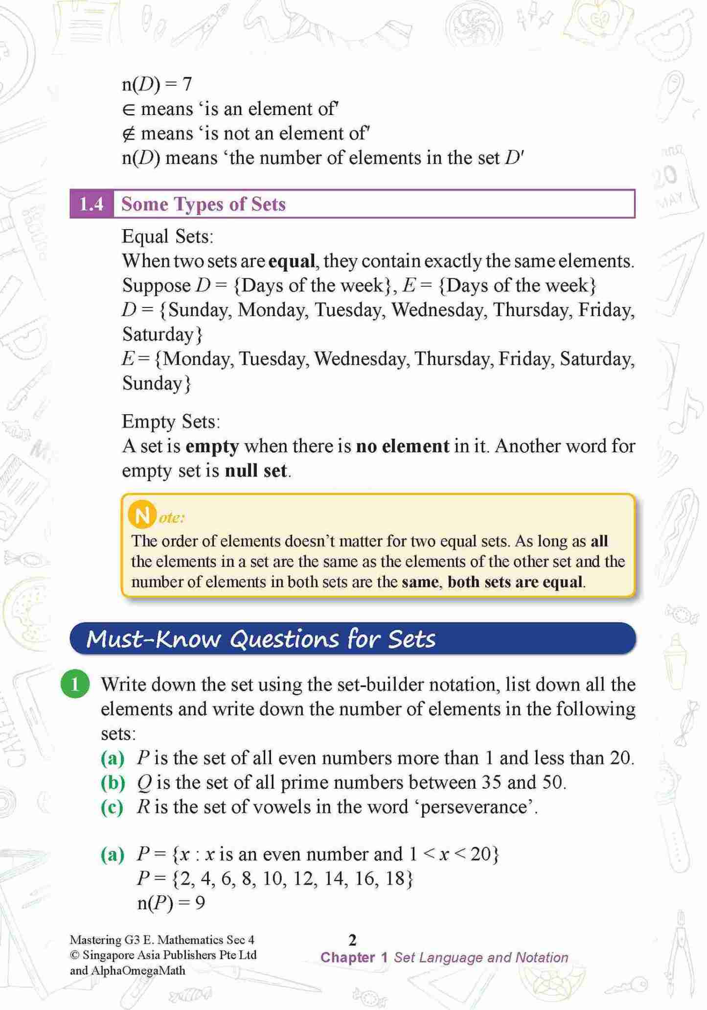 Mastering G3 ELEMENTARY MATHEMATICS Secondary 4