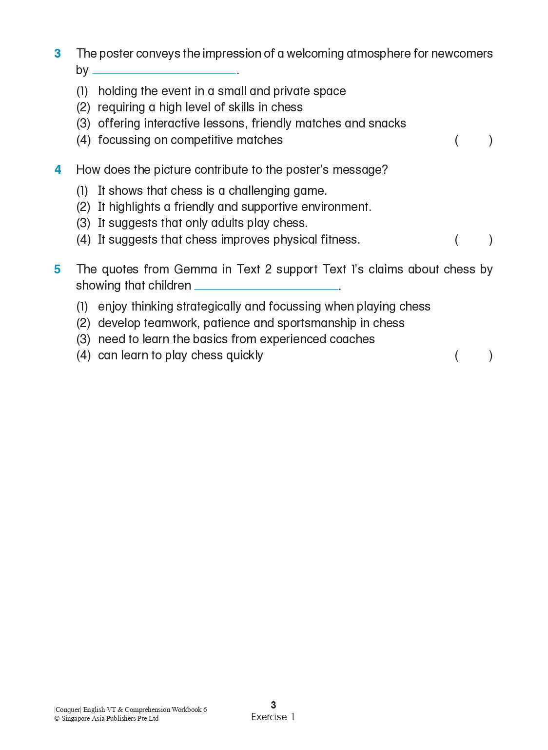 Conquer English Visual Text Comprehension & Comprehension Workbook 6