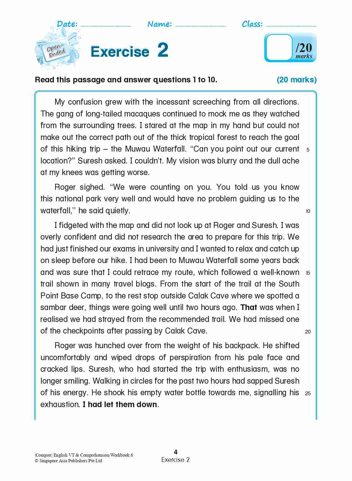 Conquer English Visual Text Comprehension & Comprehension Workbook 6