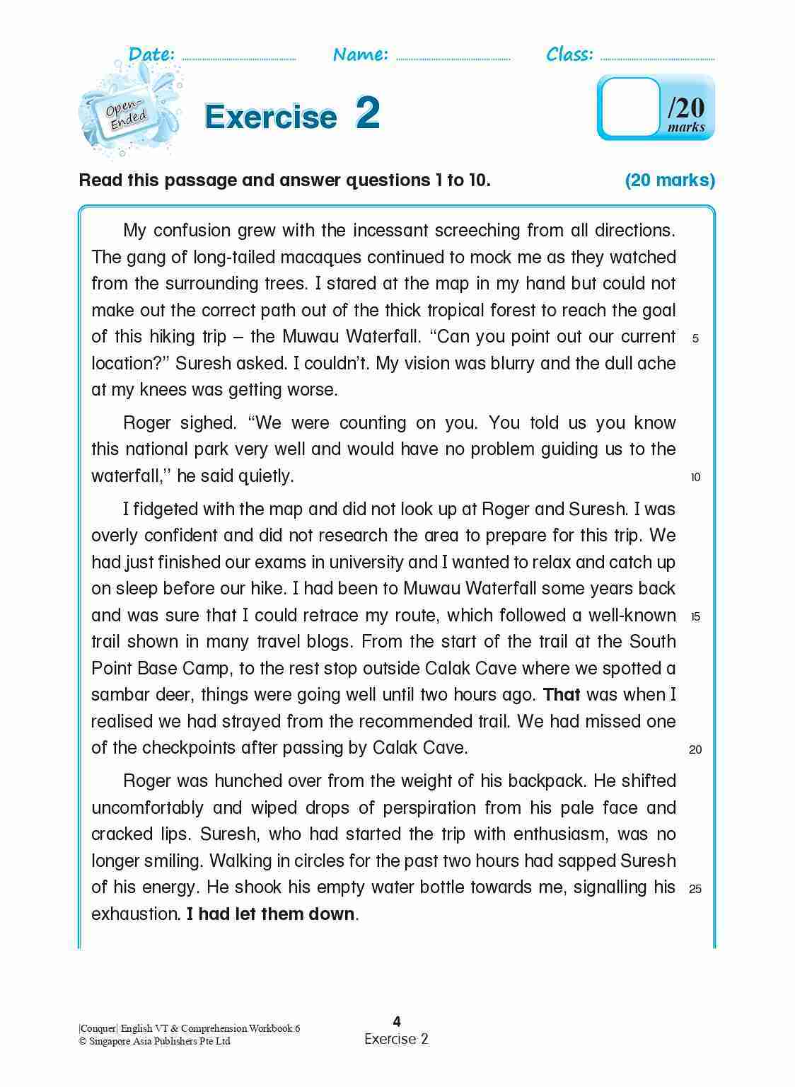 Conquer English Visual Text Comprehension & Comprehension Workbook 6