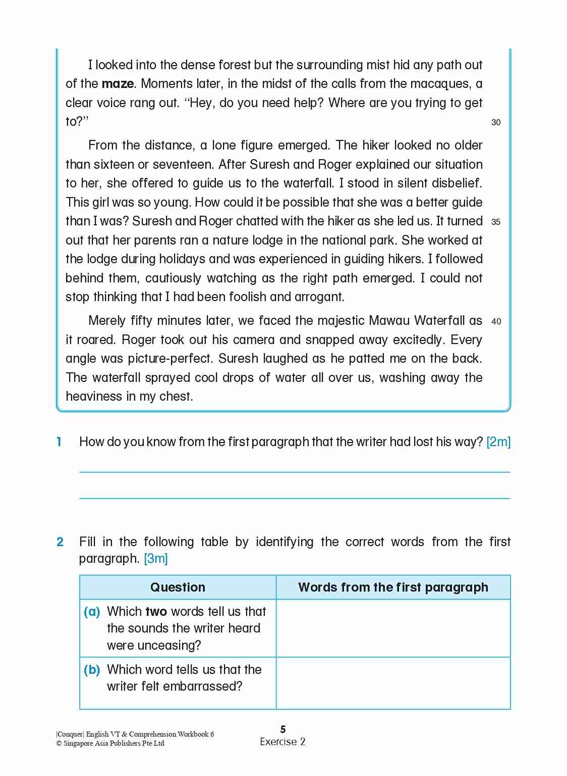 Conquer English Visual Text Comprehension & Comprehension Workbook 6