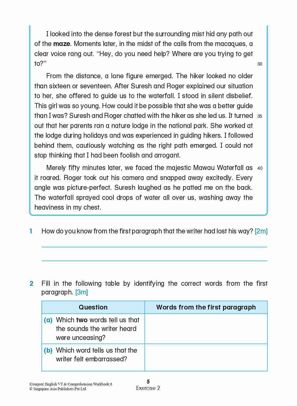 Conquer English Visual Text Comprehension & Comprehension Workbook 6