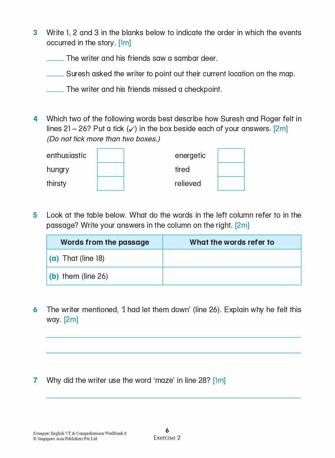 Conquer English Visual Text Comprehension & Comprehension Workbook 6