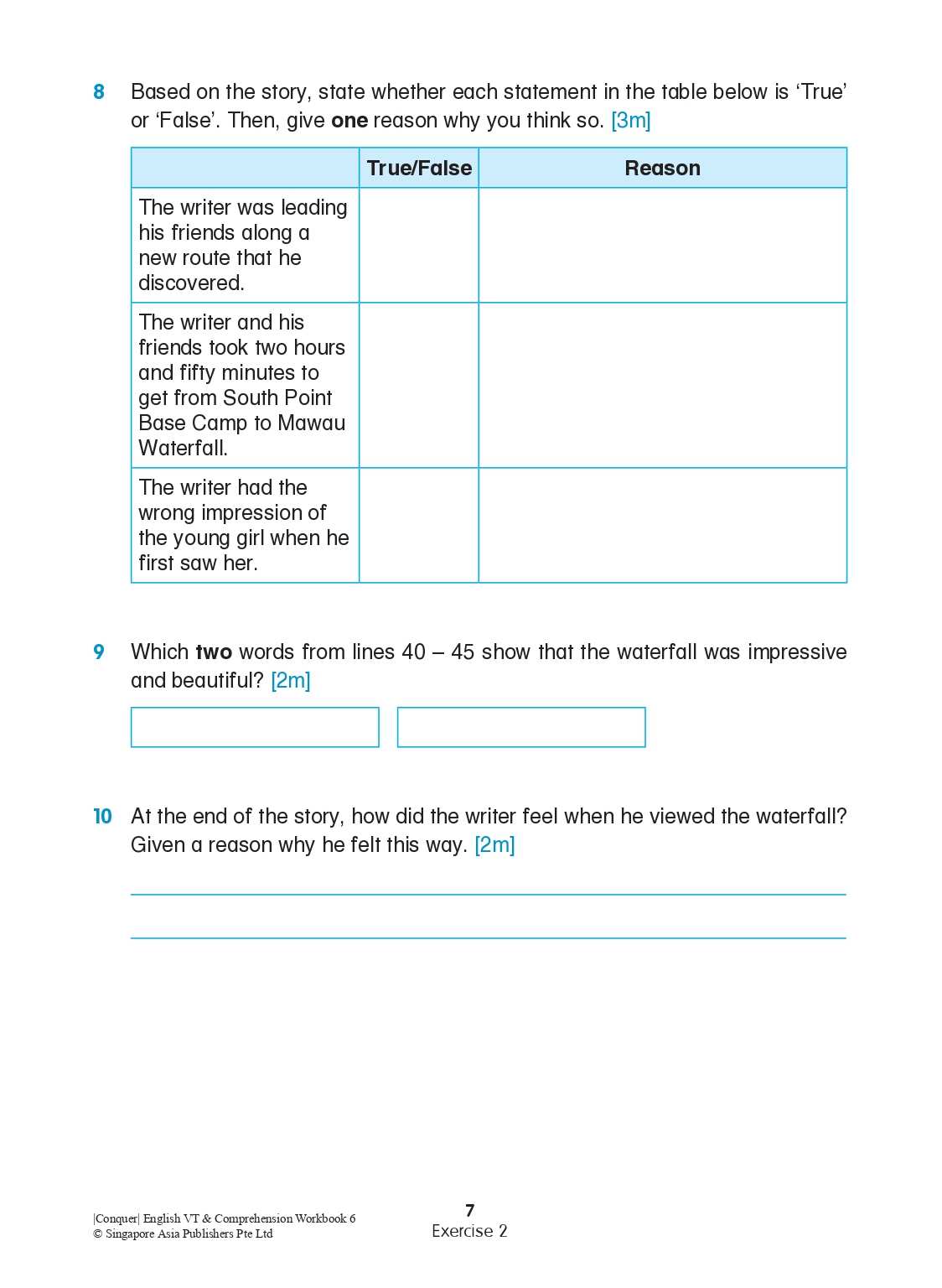 Conquer English Visual Text Comprehension & Comprehension Workbook 6