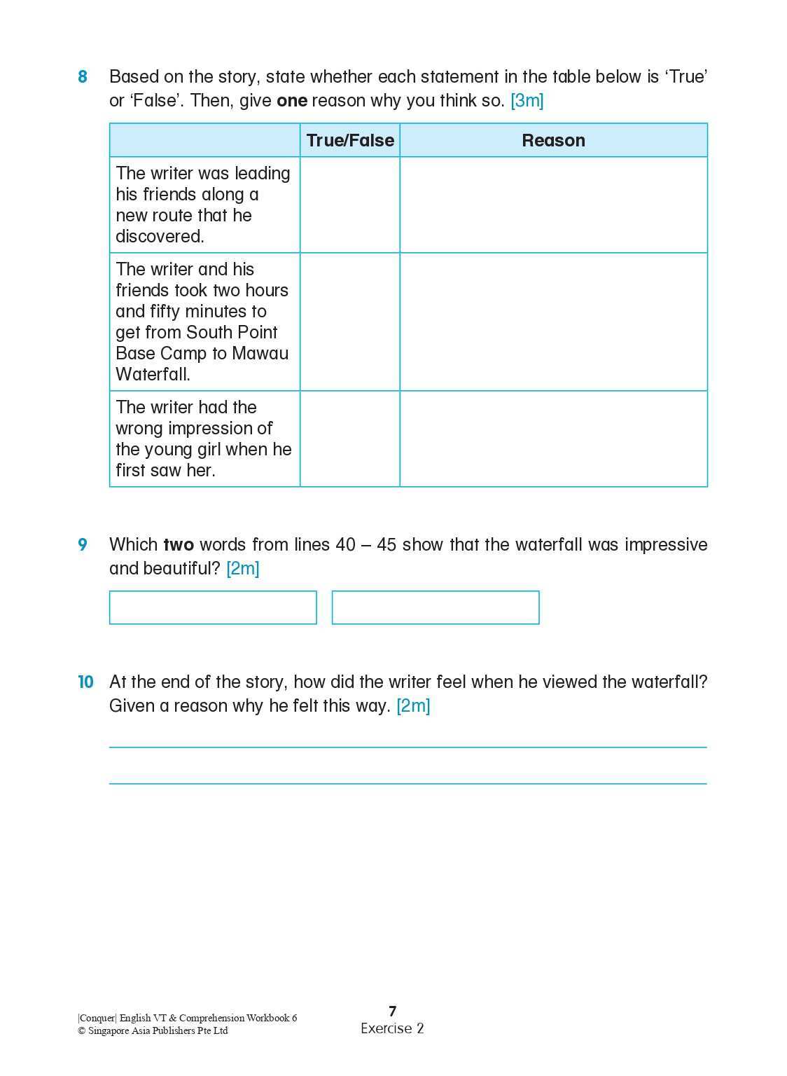 Conquer English Visual Text Comprehension & Comprehension Workbook 6
