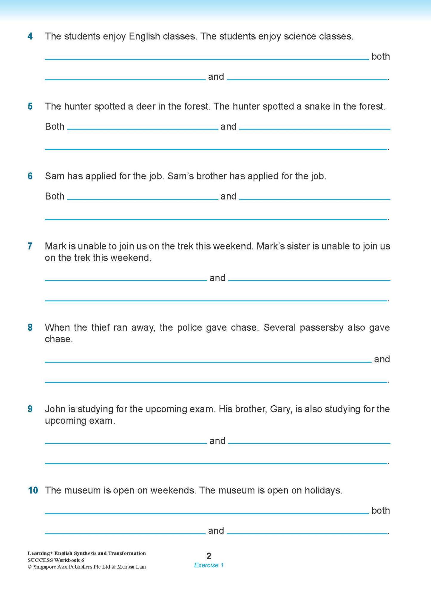 LEARNING+ ENGLISH Synthesis and Transformation SUCCESS Workbook 6