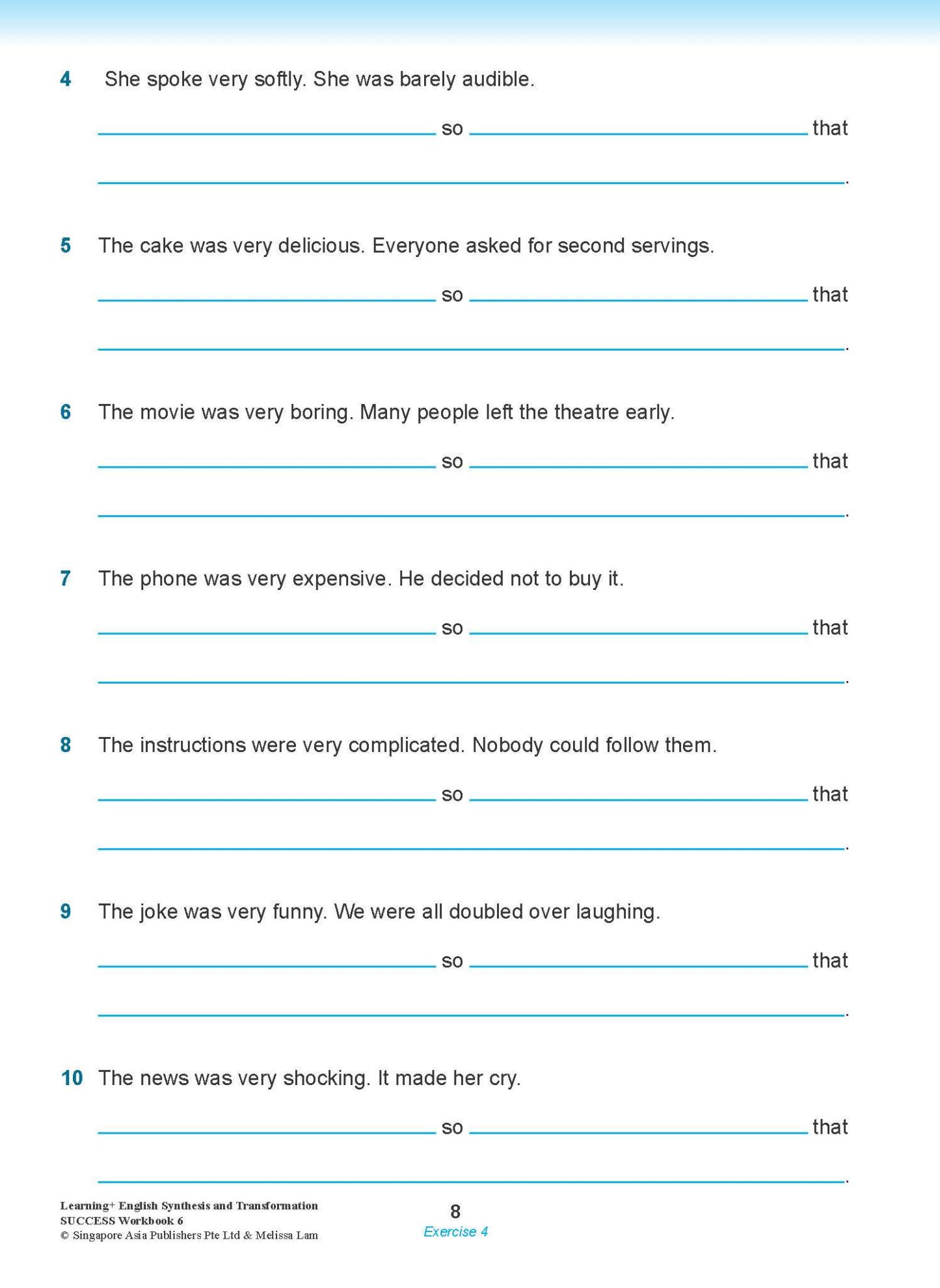LEARNING+ ENGLISH Synthesis and Transformation SUCCESS Workbook 6