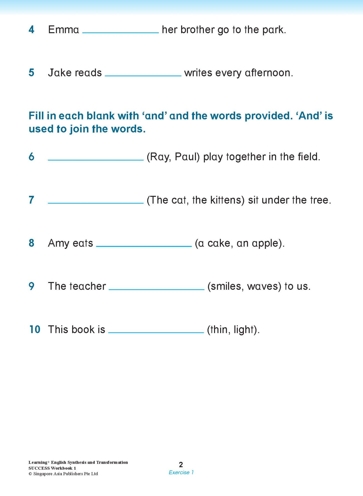 LEARNING+ ENGLISH Synthesis and Transformation SUCCESS Workbook 1