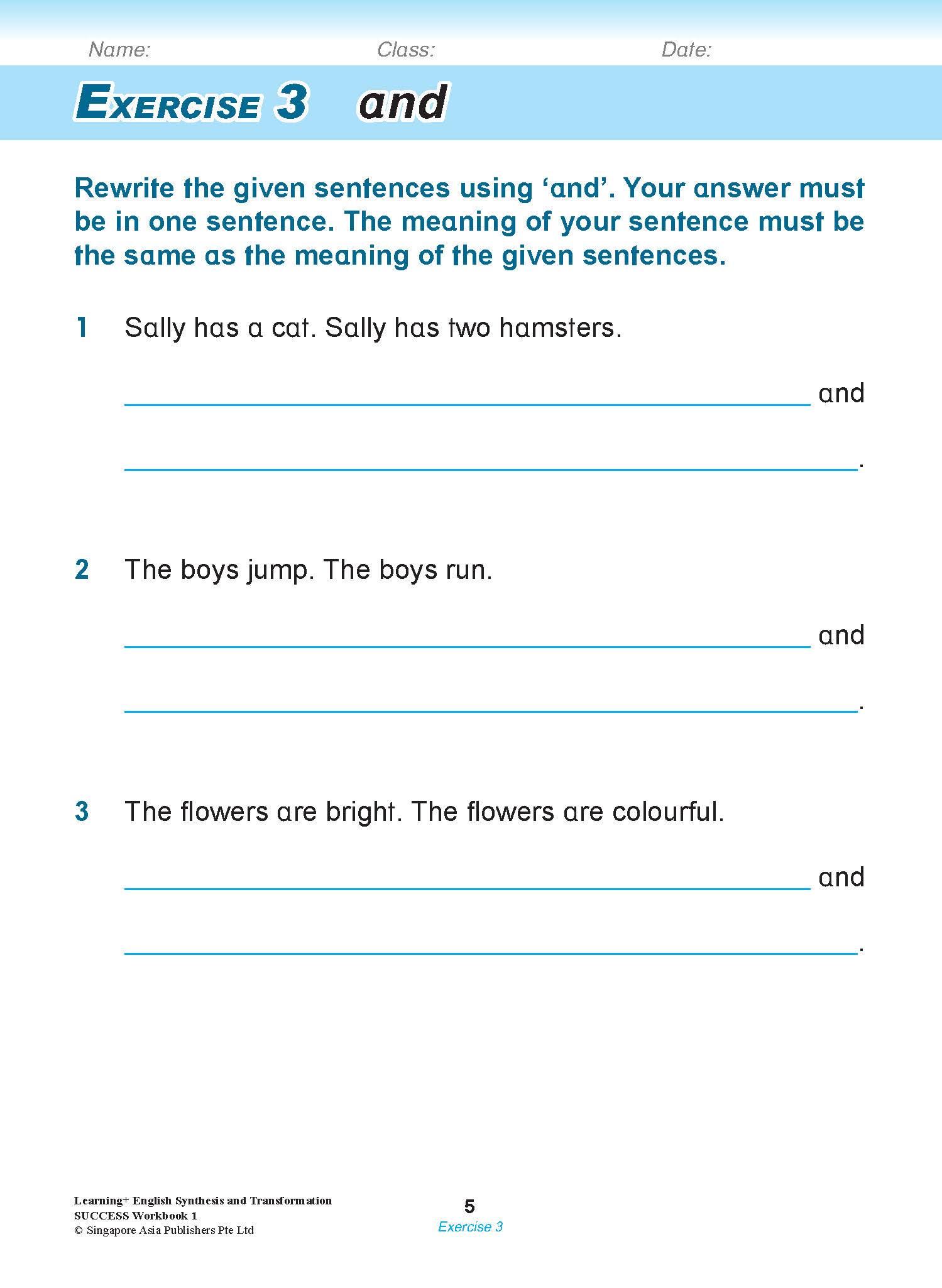 LEARNING+ ENGLISH Synthesis and Transformation SUCCESS Workbook 1