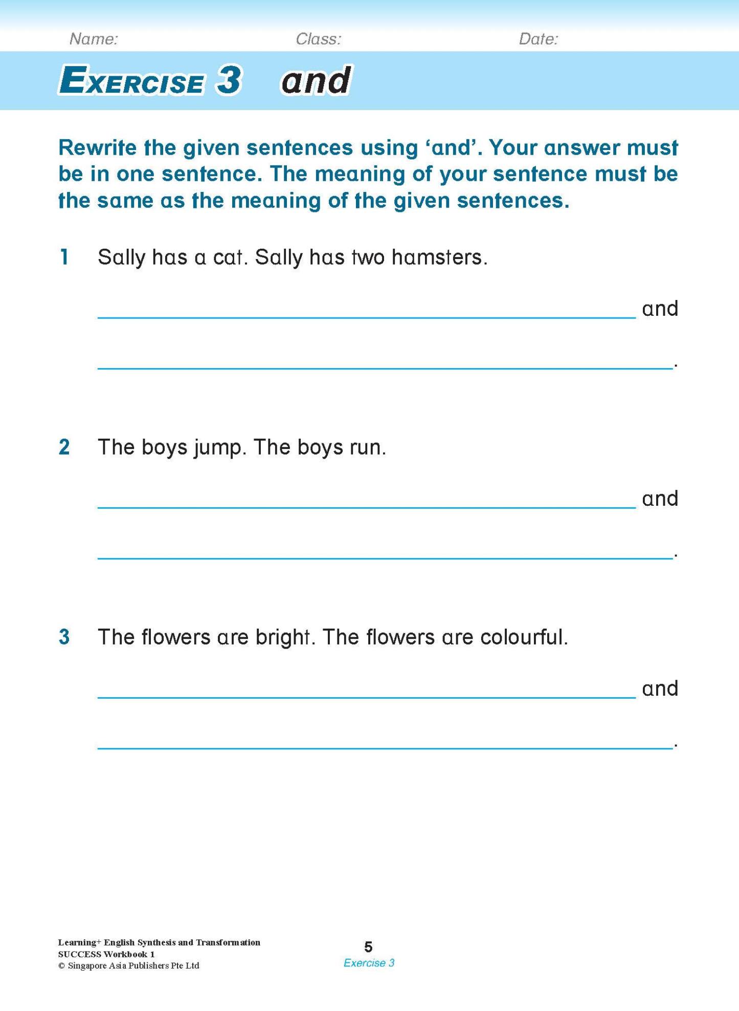 LEARNING+ ENGLISH Synthesis and Transformation SUCCESS Workbook 1