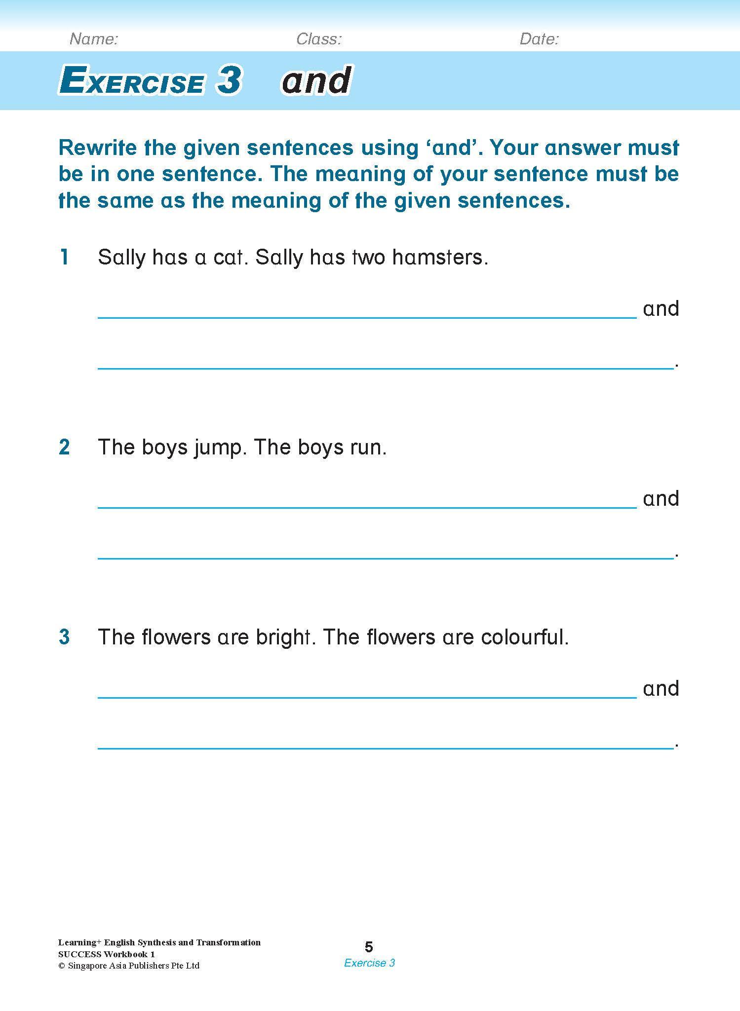 LEARNING+ ENGLISH Synthesis and Transformation SUCCESS Workbook 1