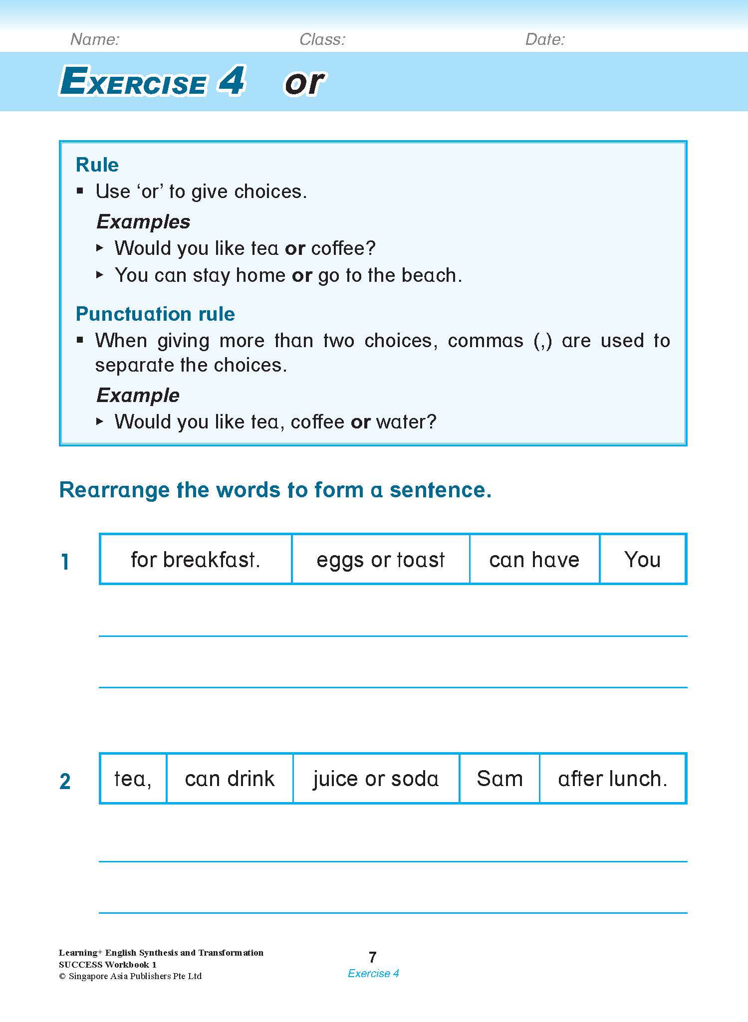 LEARNING+ ENGLISH Synthesis and Transformation SUCCESS Workbook 1