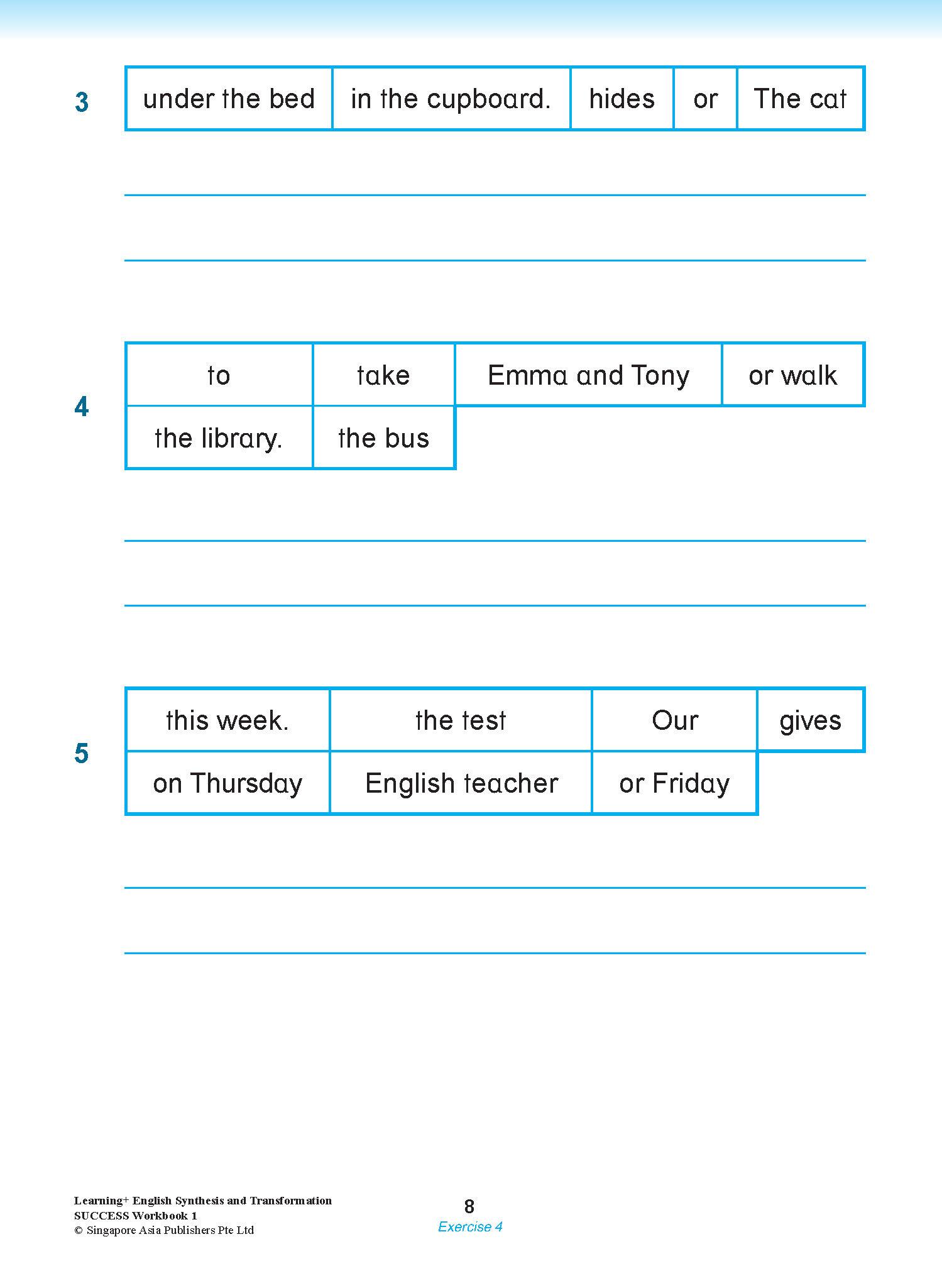 LEARNING+ ENGLISH Synthesis and Transformation SUCCESS Workbook 1
