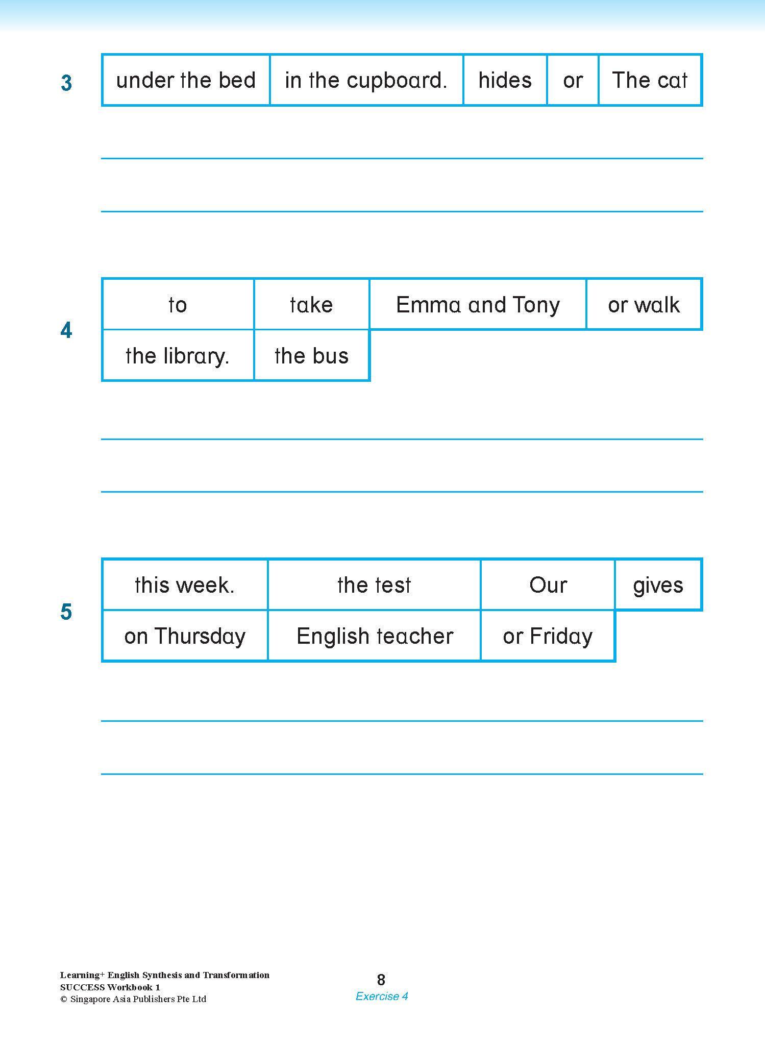 LEARNING+ ENGLISH Synthesis and Transformation SUCCESS Workbook 1