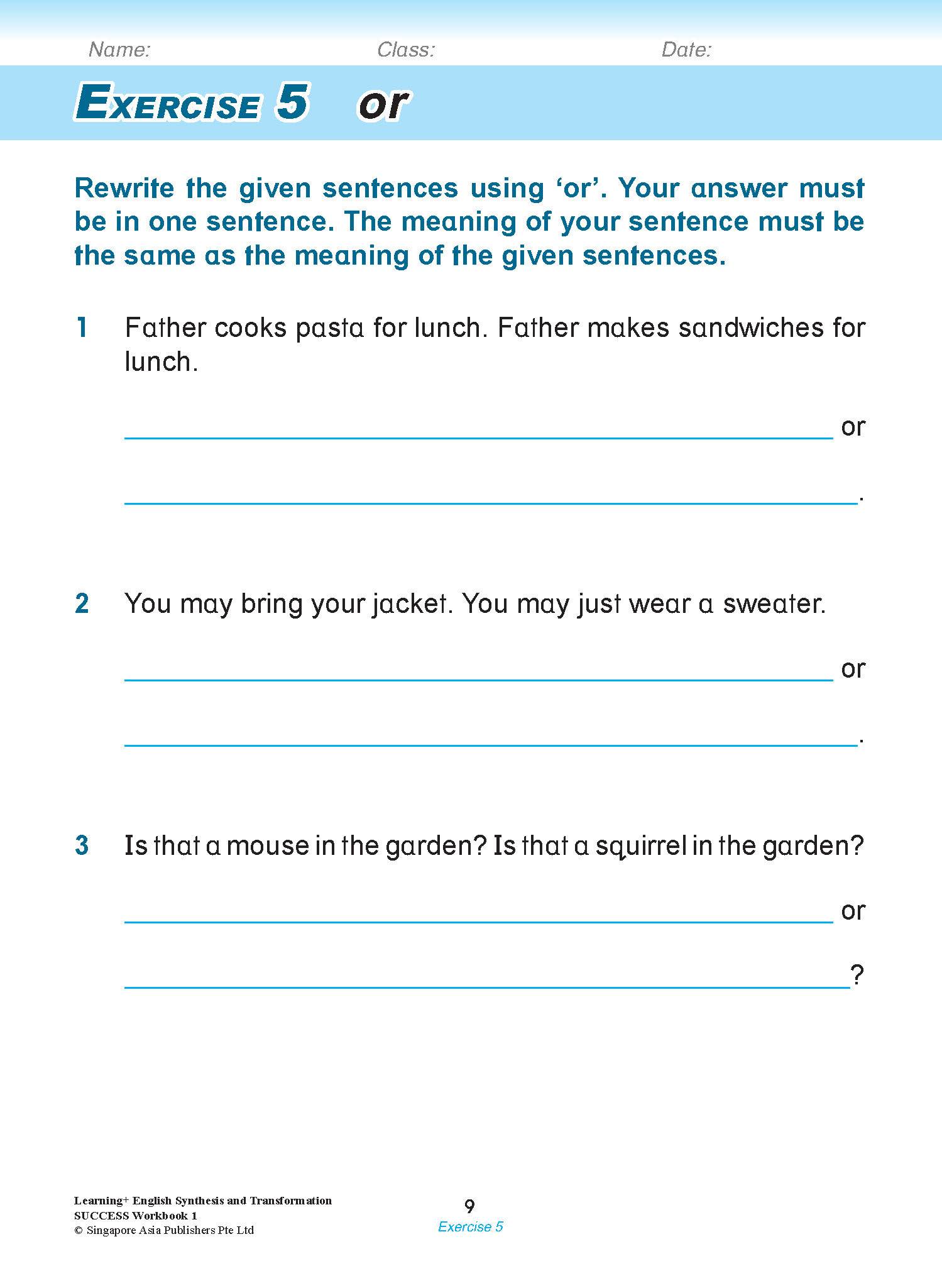 LEARNING+ ENGLISH Synthesis and Transformation SUCCESS Workbook 1