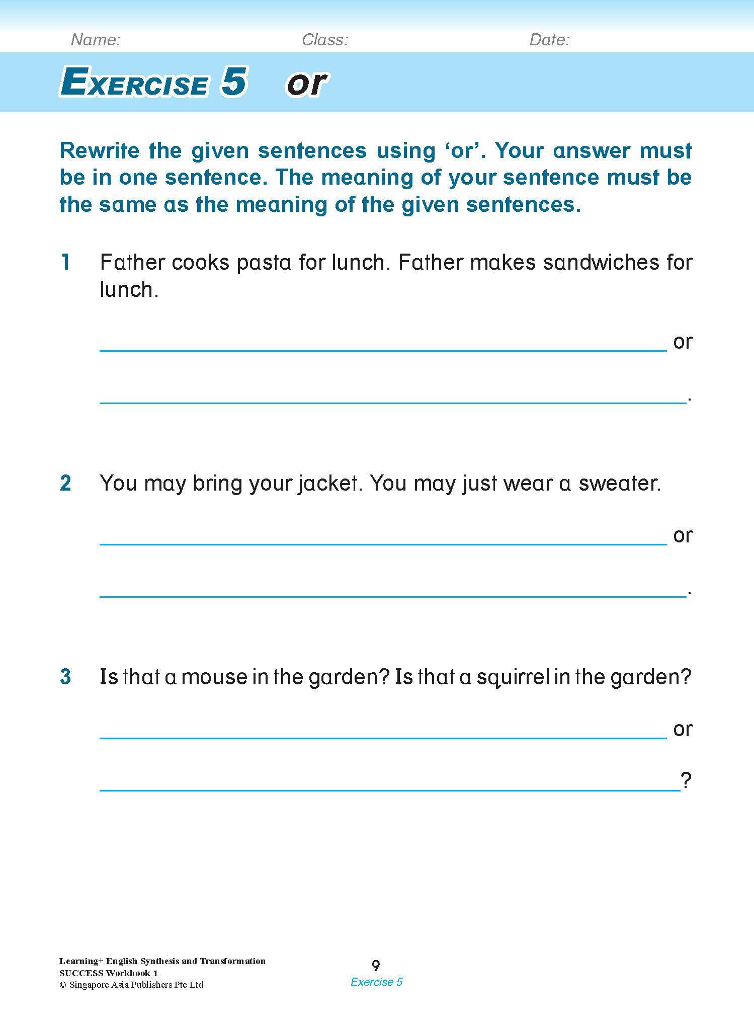LEARNING+ ENGLISH Synthesis and Transformation SUCCESS Workbook 1