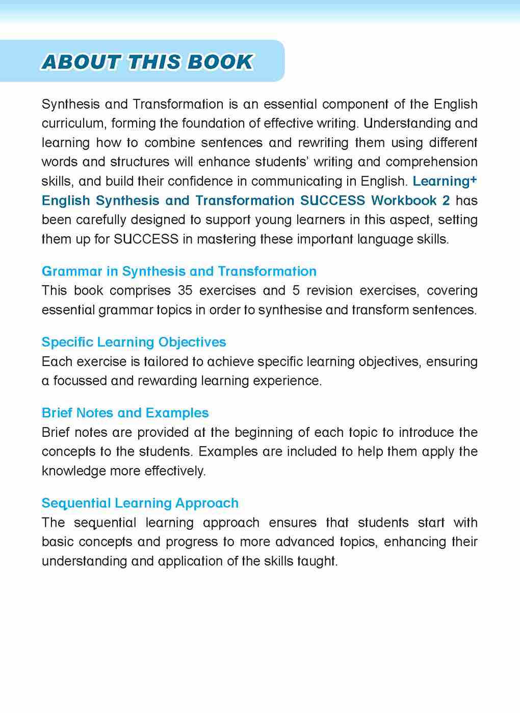 LEARNING+ ENGLISH Synthesis and Transformation SUCCESS Workbook 2