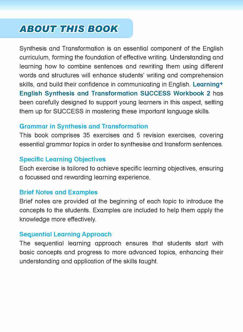 LEARNING+ ENGLISH Synthesis and Transformation SUCCESS Workbook 2