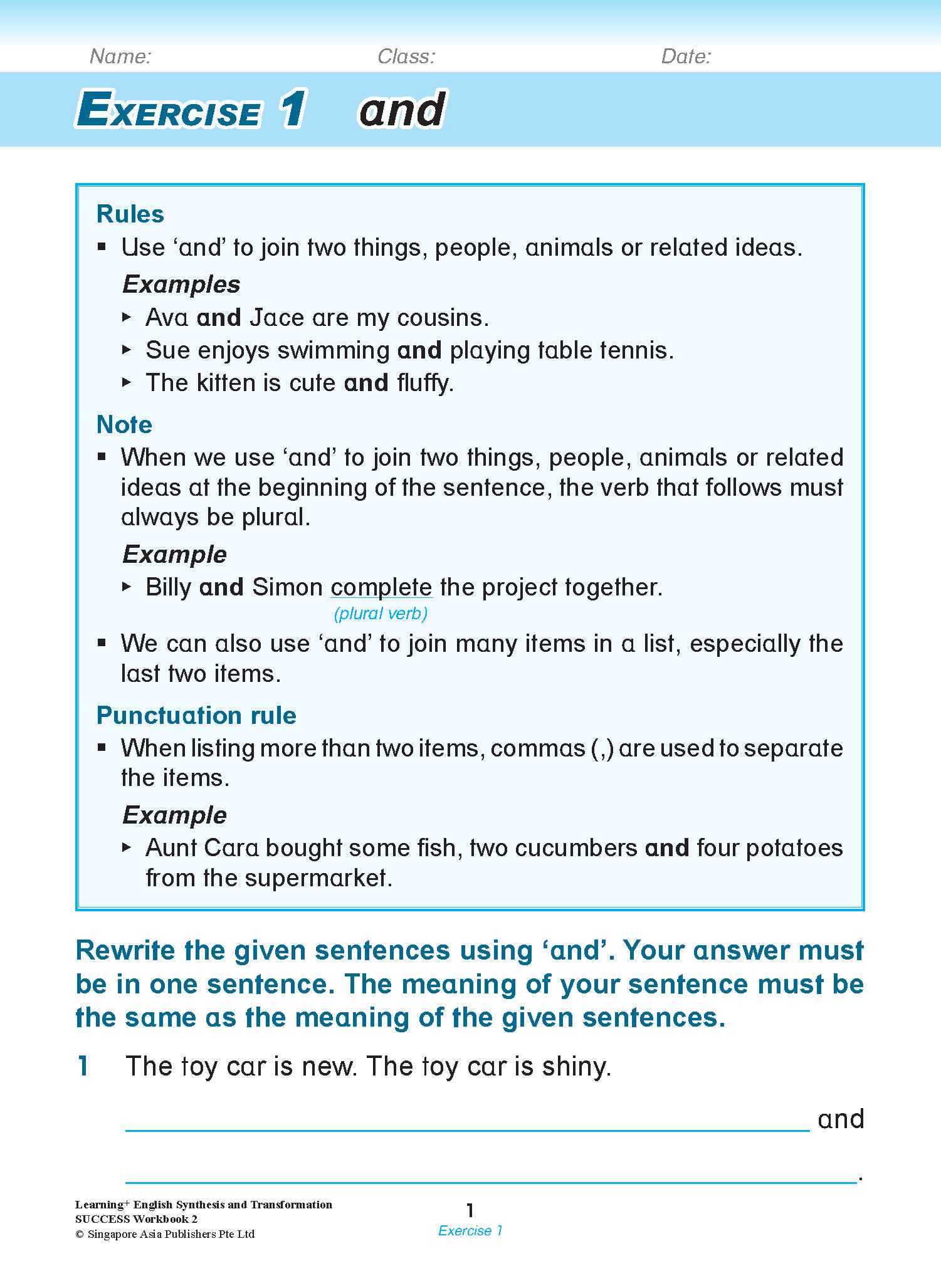 LEARNING+ ENGLISH Synthesis and Transformation SUCCESS Workbook 2