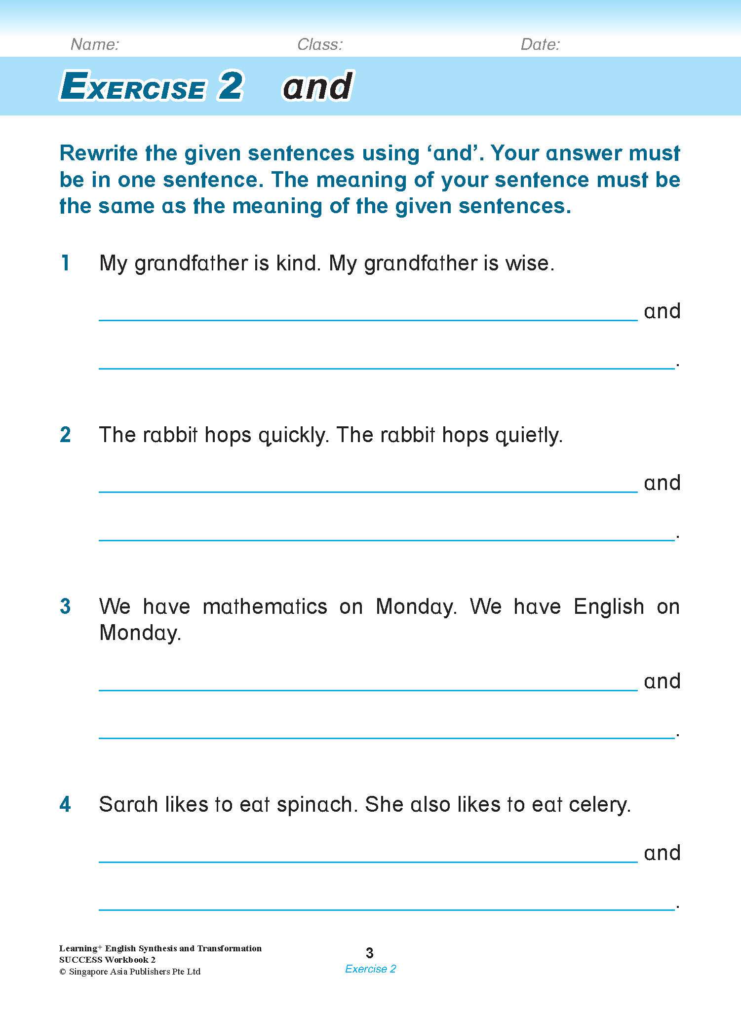 LEARNING+ ENGLISH Synthesis and Transformation SUCCESS Workbook 2