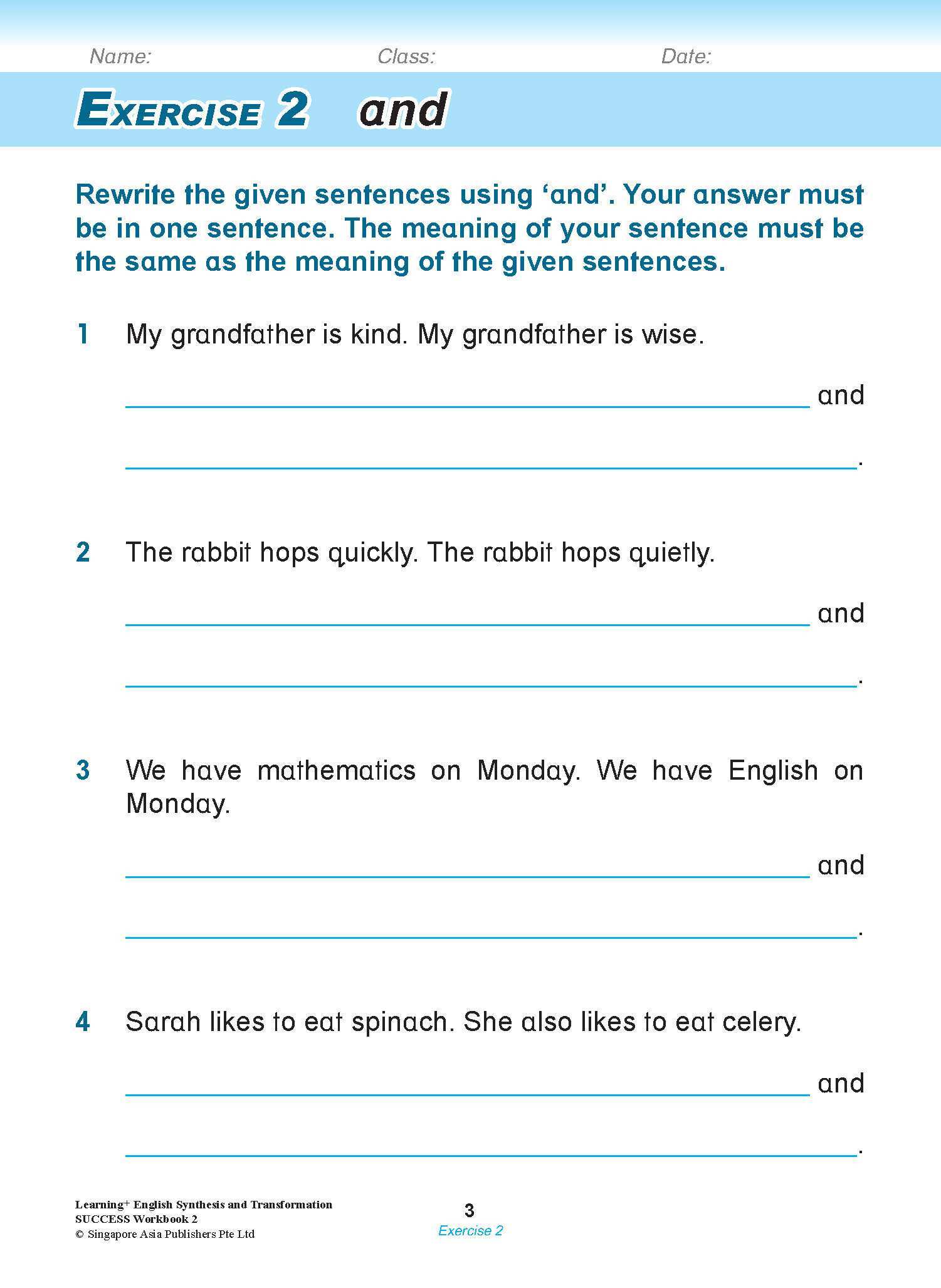 LEARNING+ ENGLISH Synthesis and Transformation SUCCESS Workbook 2