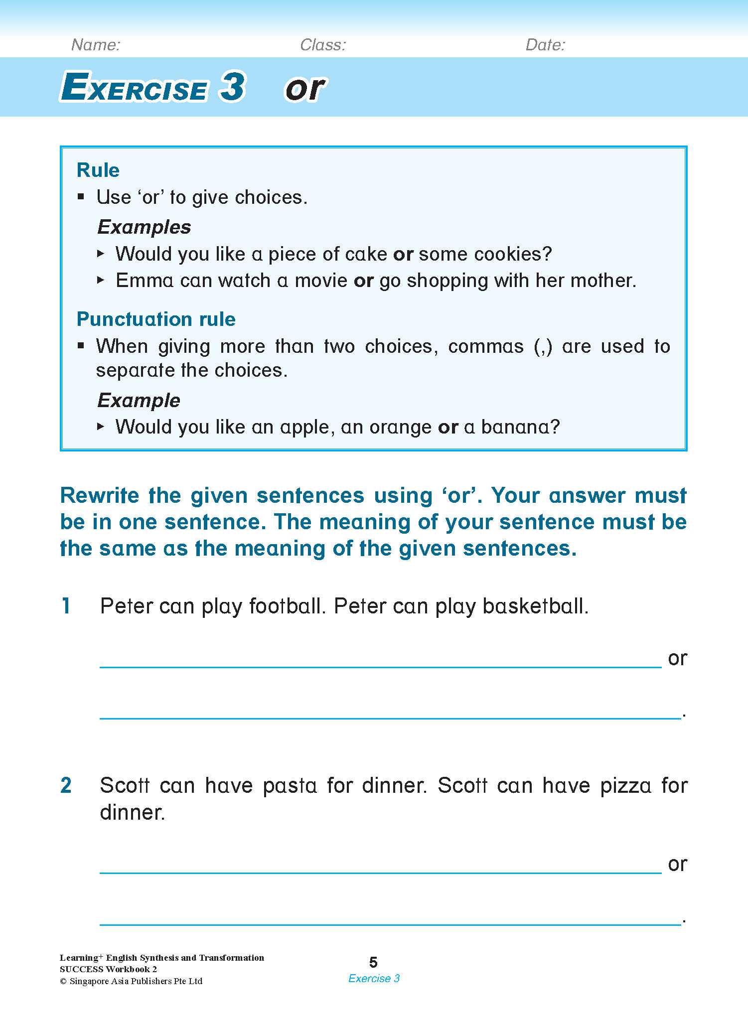 LEARNING+ ENGLISH Synthesis and Transformation SUCCESS Workbook 2
