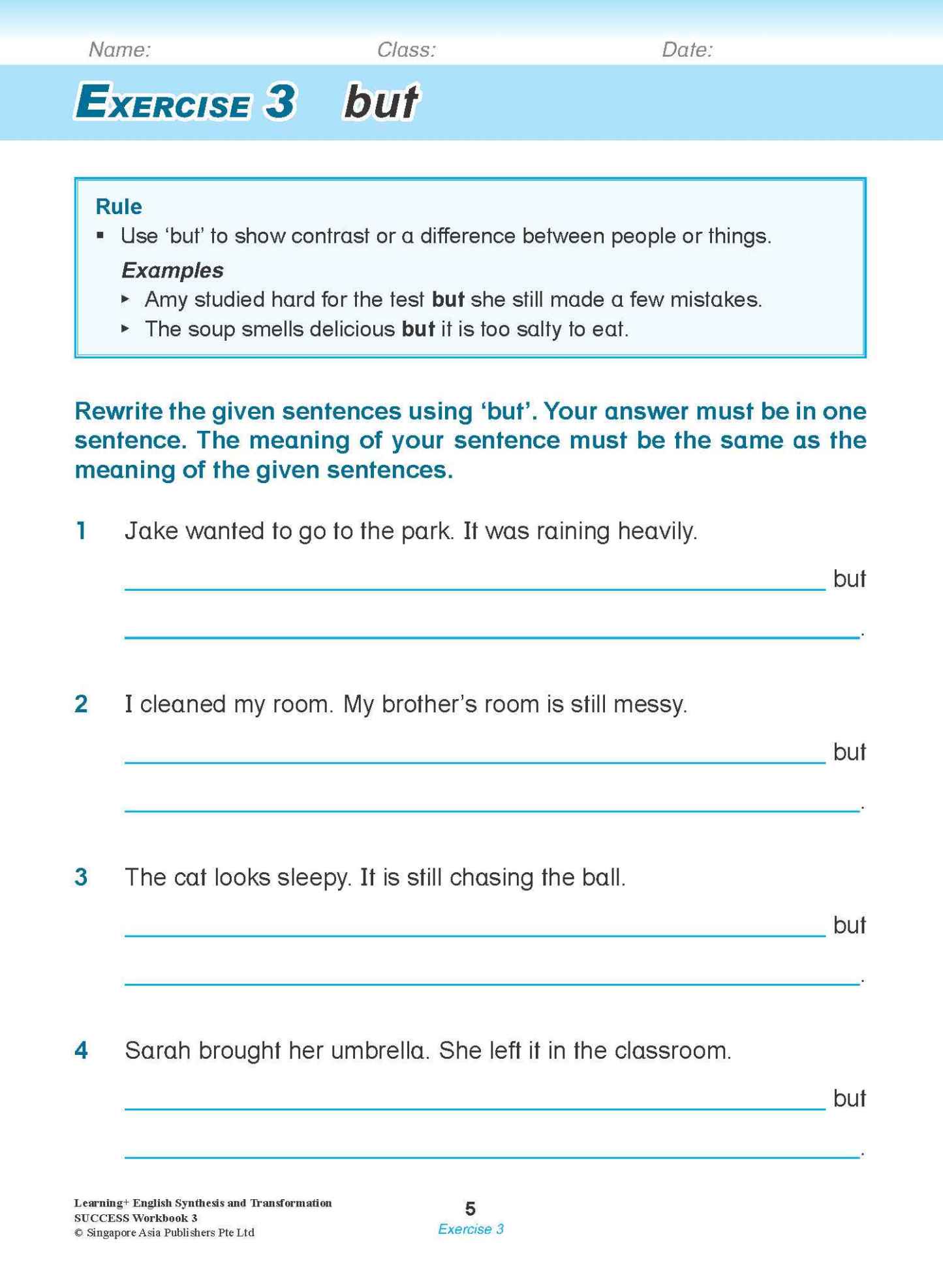 LEARNING+ ENGLISH Synthesis and Transformation SUCCESS Workbook 3