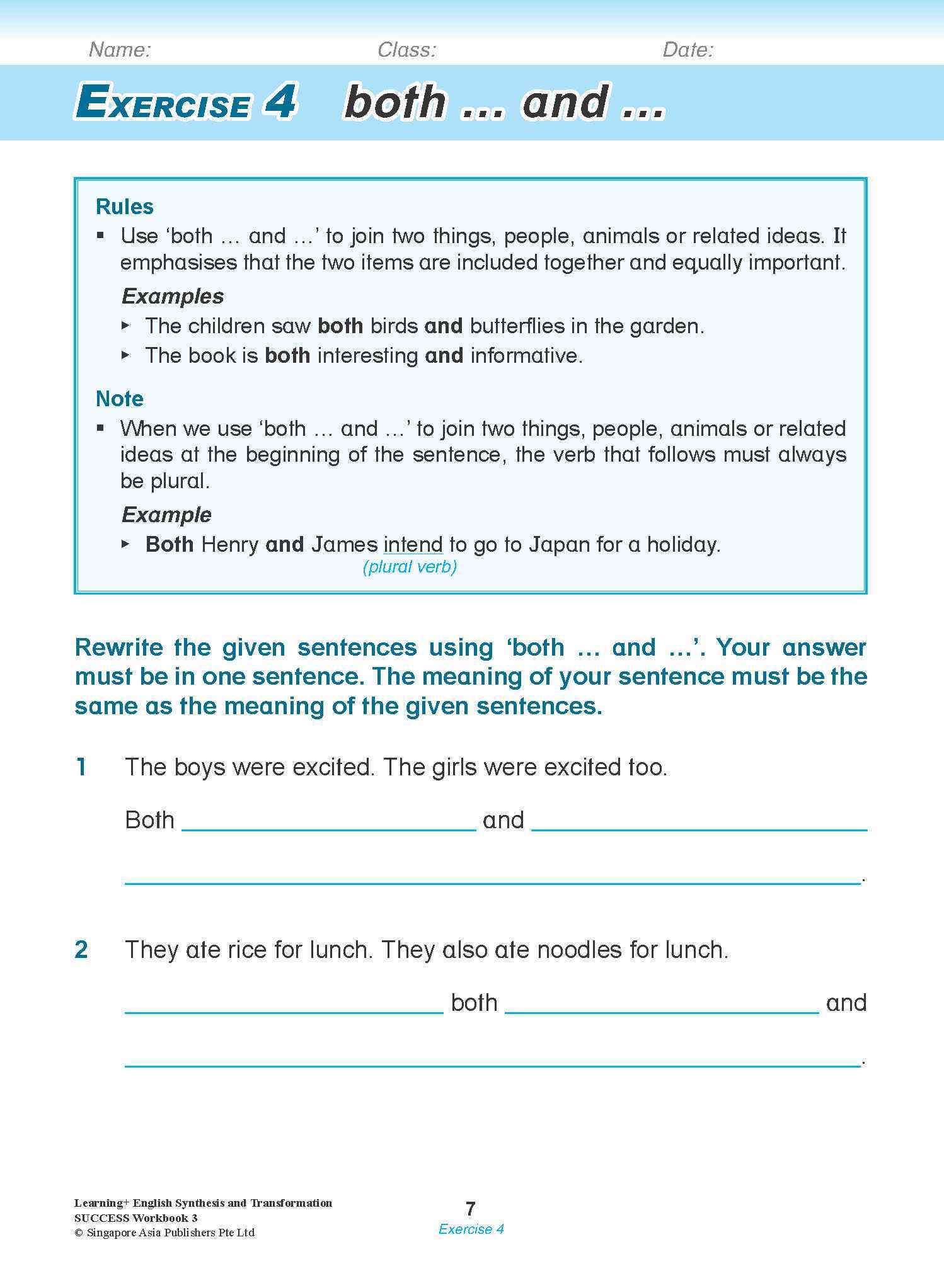 LEARNING+ ENGLISH Synthesis and Transformation SUCCESS Workbook 3
