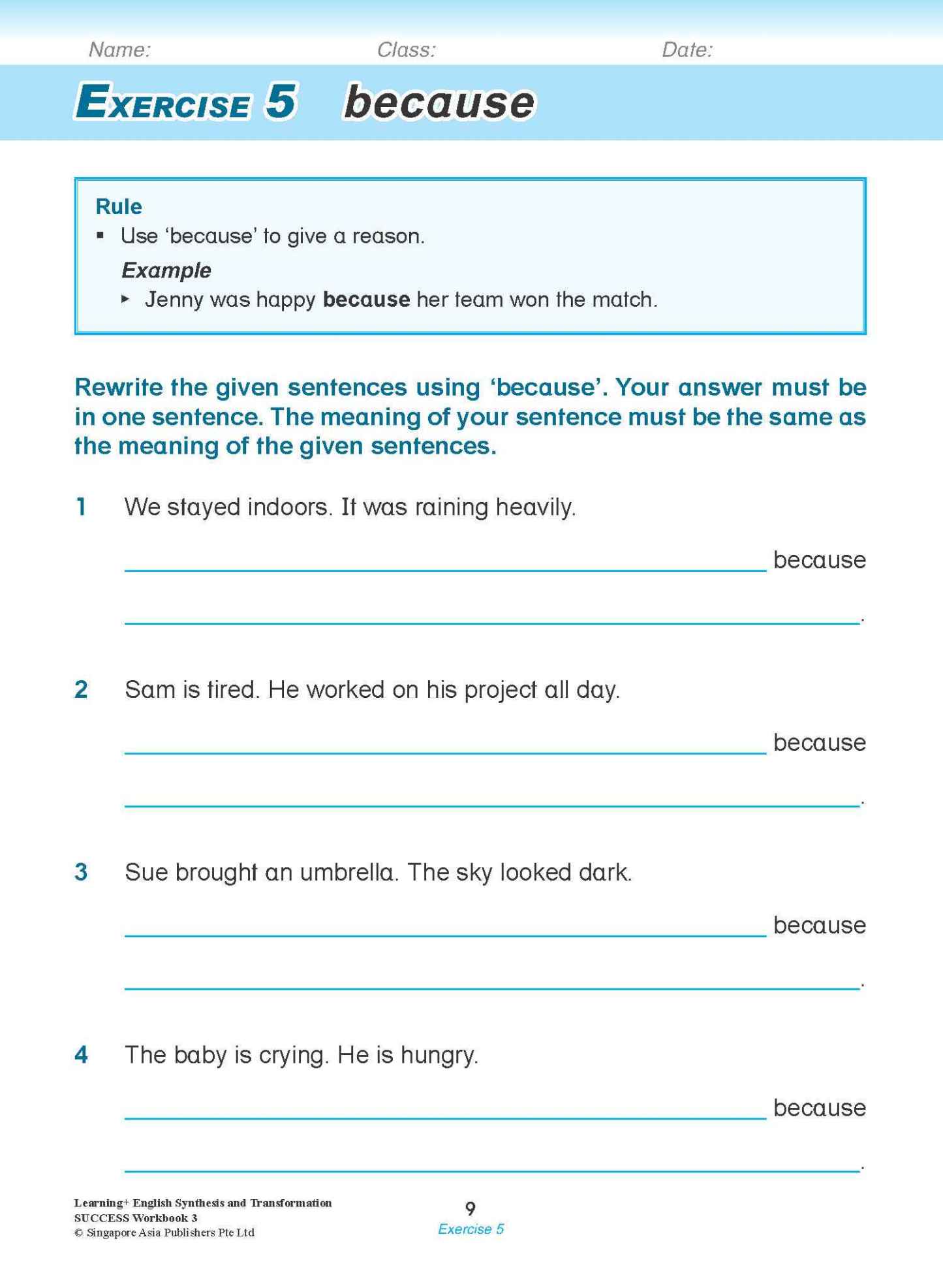 LEARNING+ ENGLISH Synthesis and Transformation SUCCESS Workbook 3