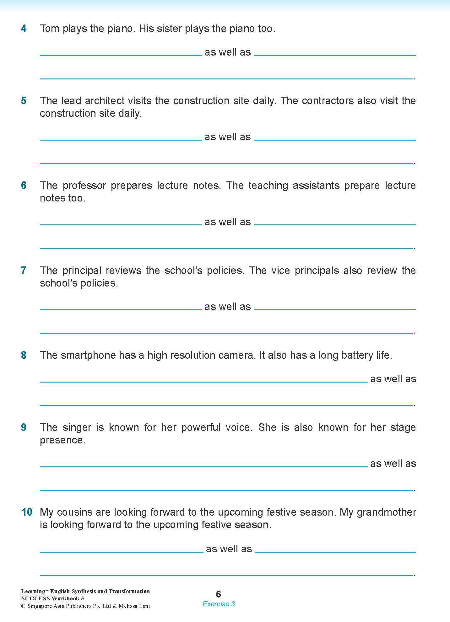 LEARNING+ ENGLISH Synthesis and Transformation SUCCESS Workbook 5
