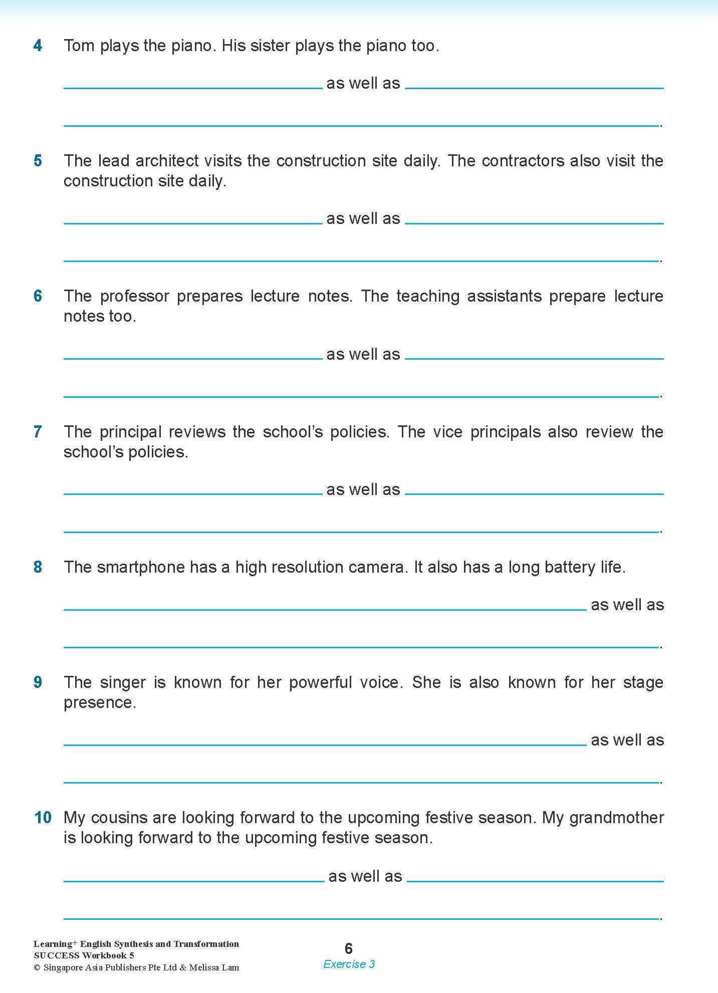 LEARNING+ ENGLISH Synthesis and Transformation SUCCESS Workbook 5
