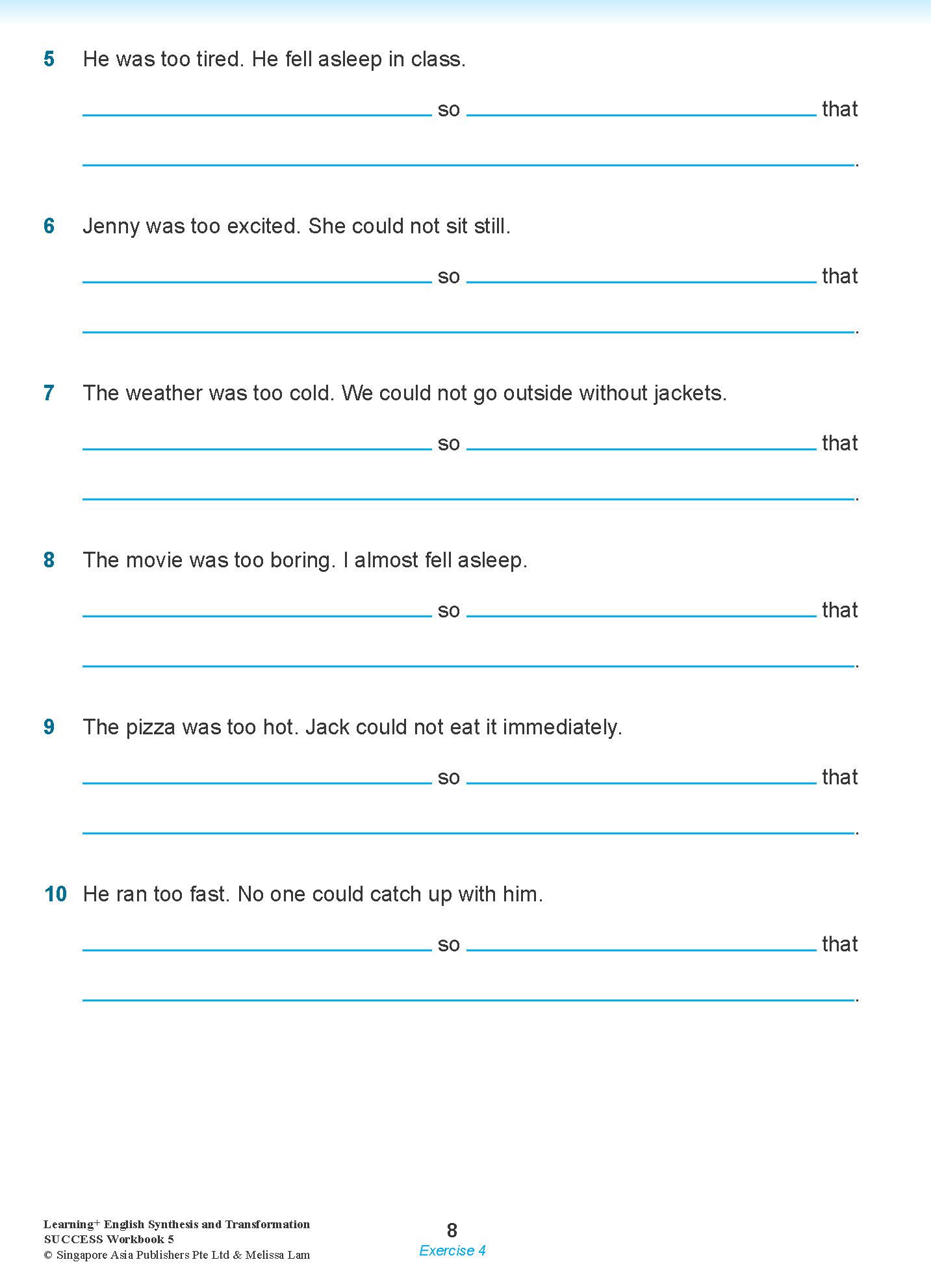 LEARNING+ ENGLISH Synthesis and Transformation SUCCESS Workbook 5