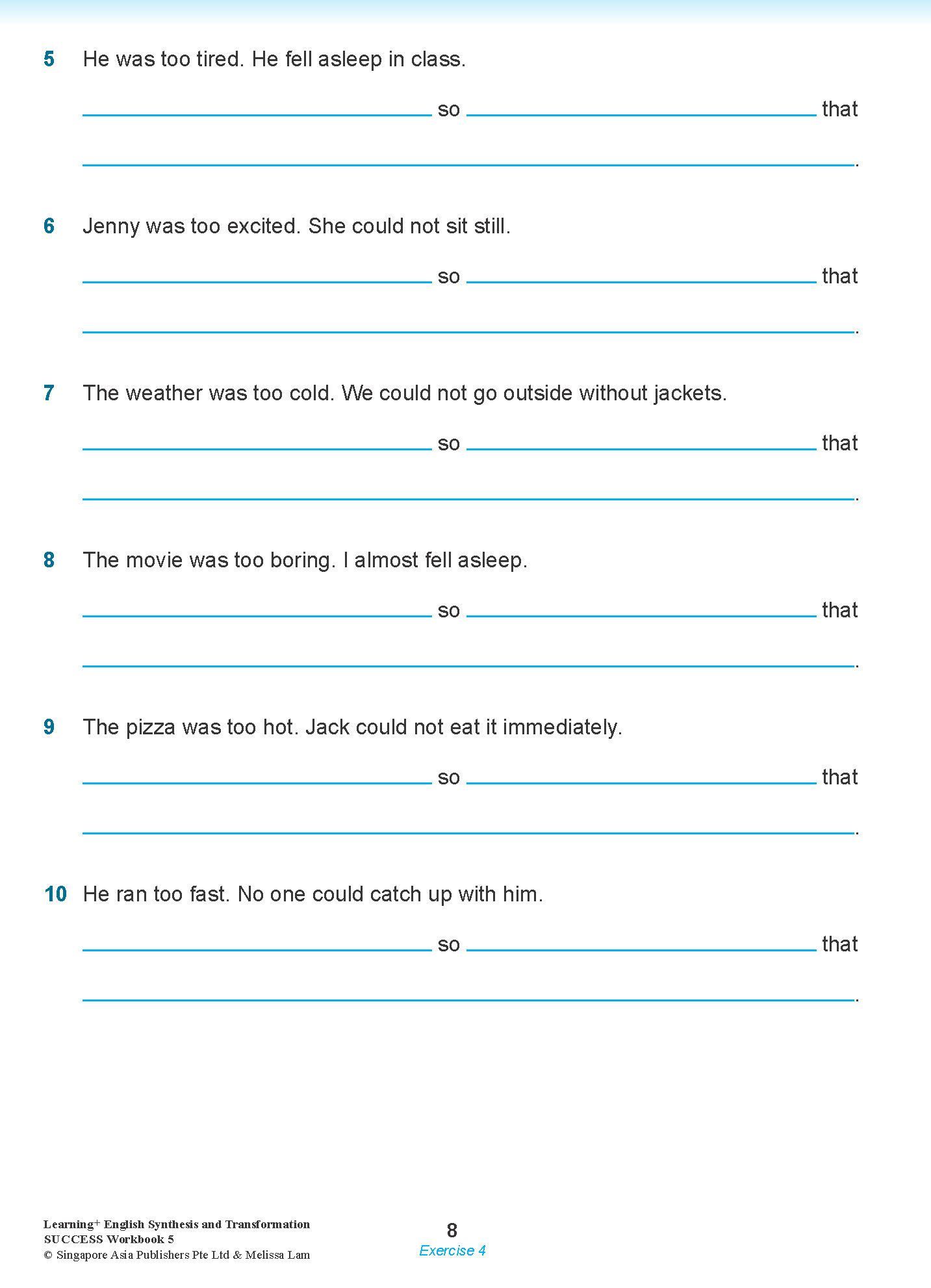 LEARNING+ ENGLISH Synthesis and Transformation SUCCESS Workbook 5
