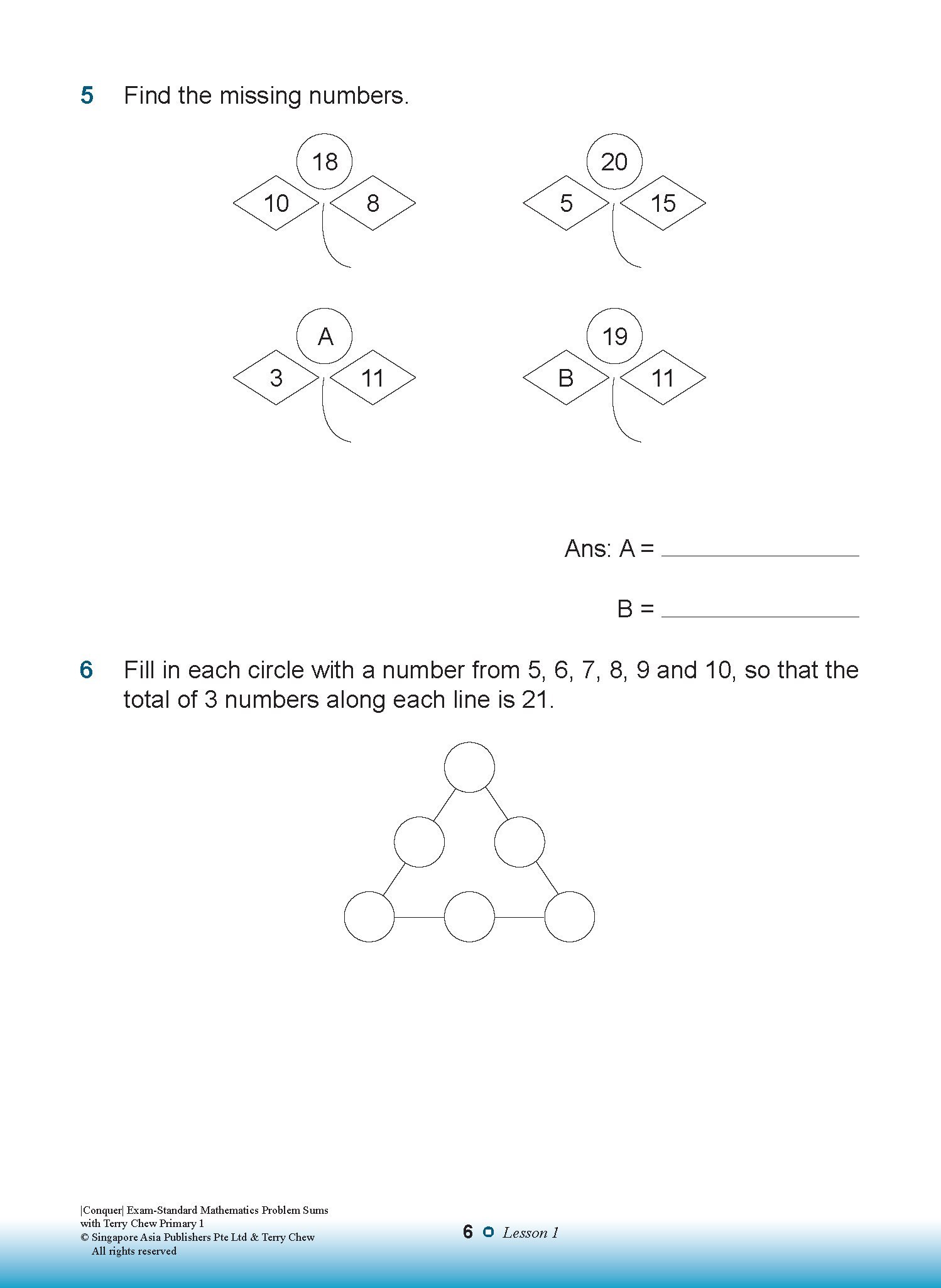 Conquer EXAM-STANDARD Mathematics PROBLEM SUMS with Terry Chew Primary 1