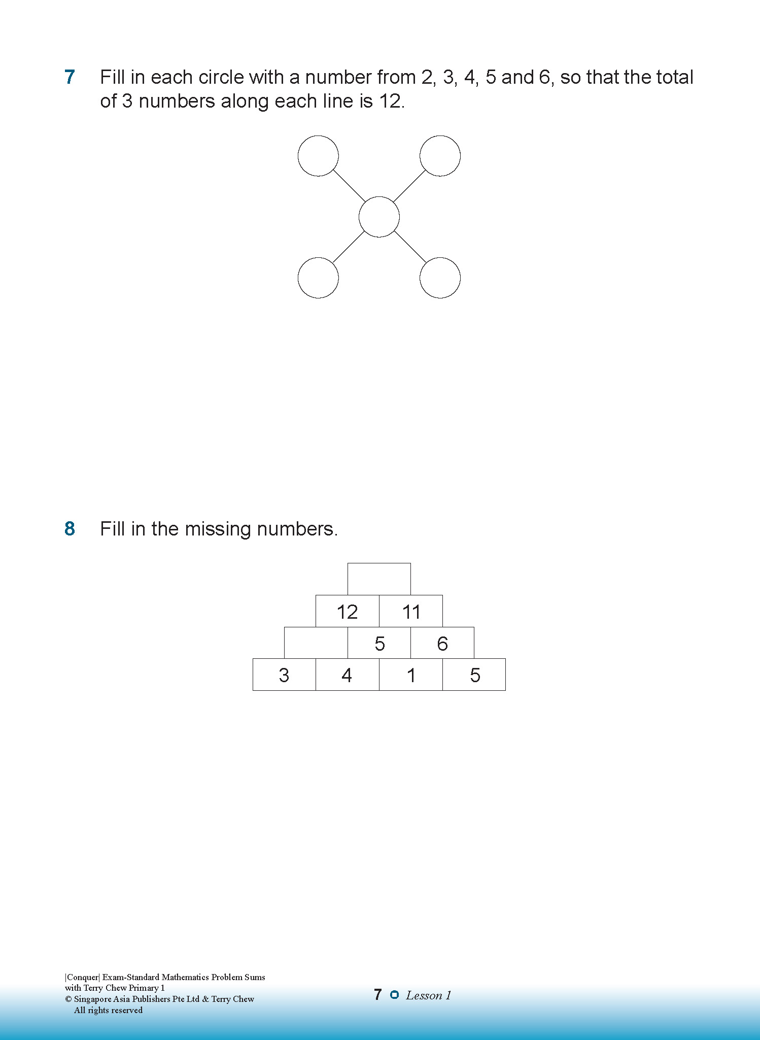 Conquer EXAM-STANDARD Mathematics PROBLEM SUMS with Terry Chew Primary 1