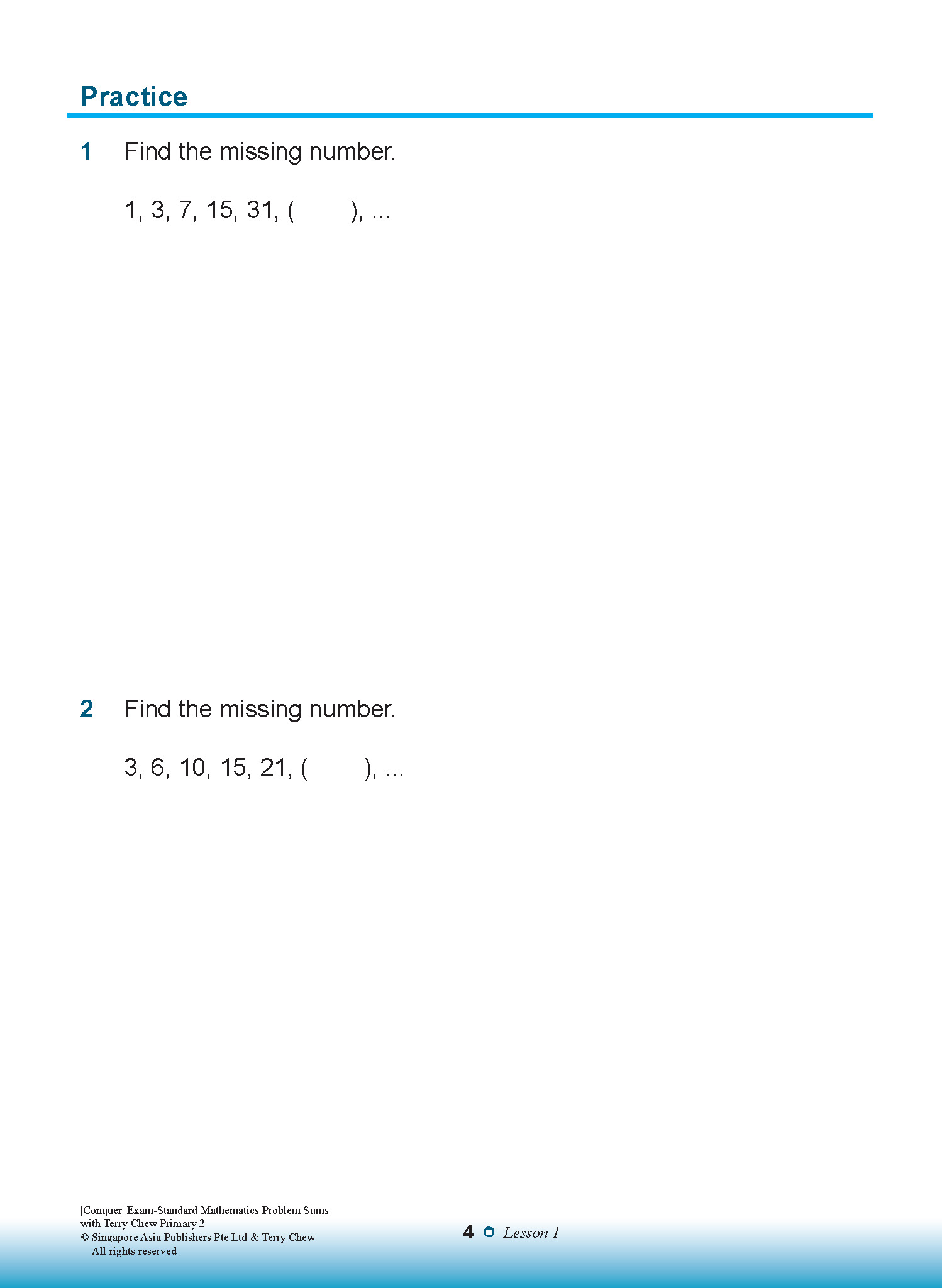Conquer EXAM-STANDARD Mathematics PROBLEM SUMS with Terry Chew Primary 2