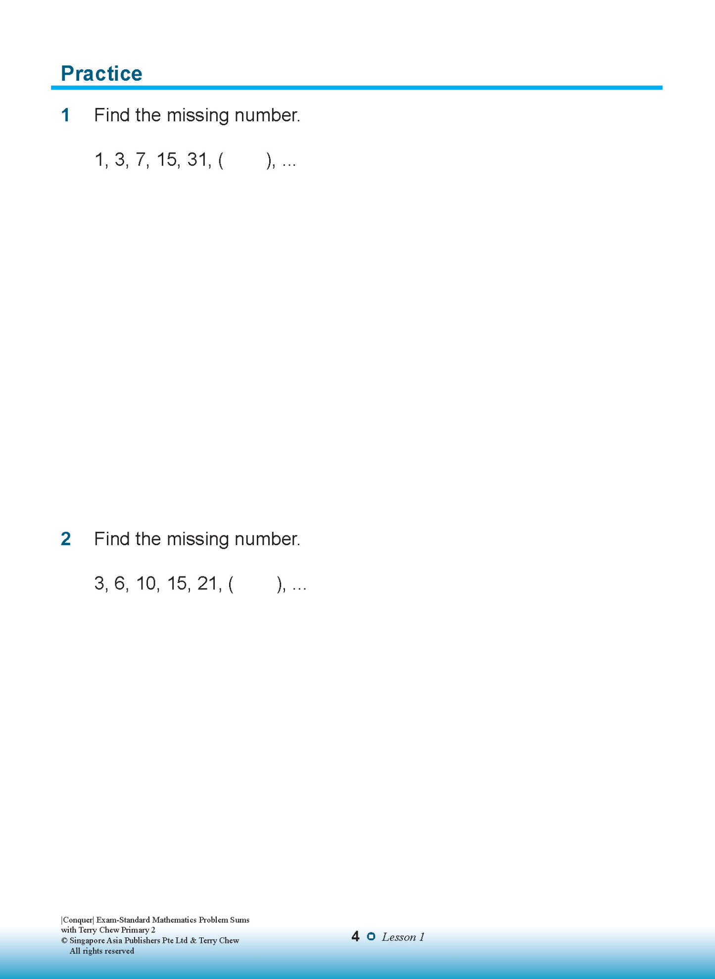 Conquer EXAM-STANDARD Mathematics PROBLEM SUMS with Terry Chew Primary 2