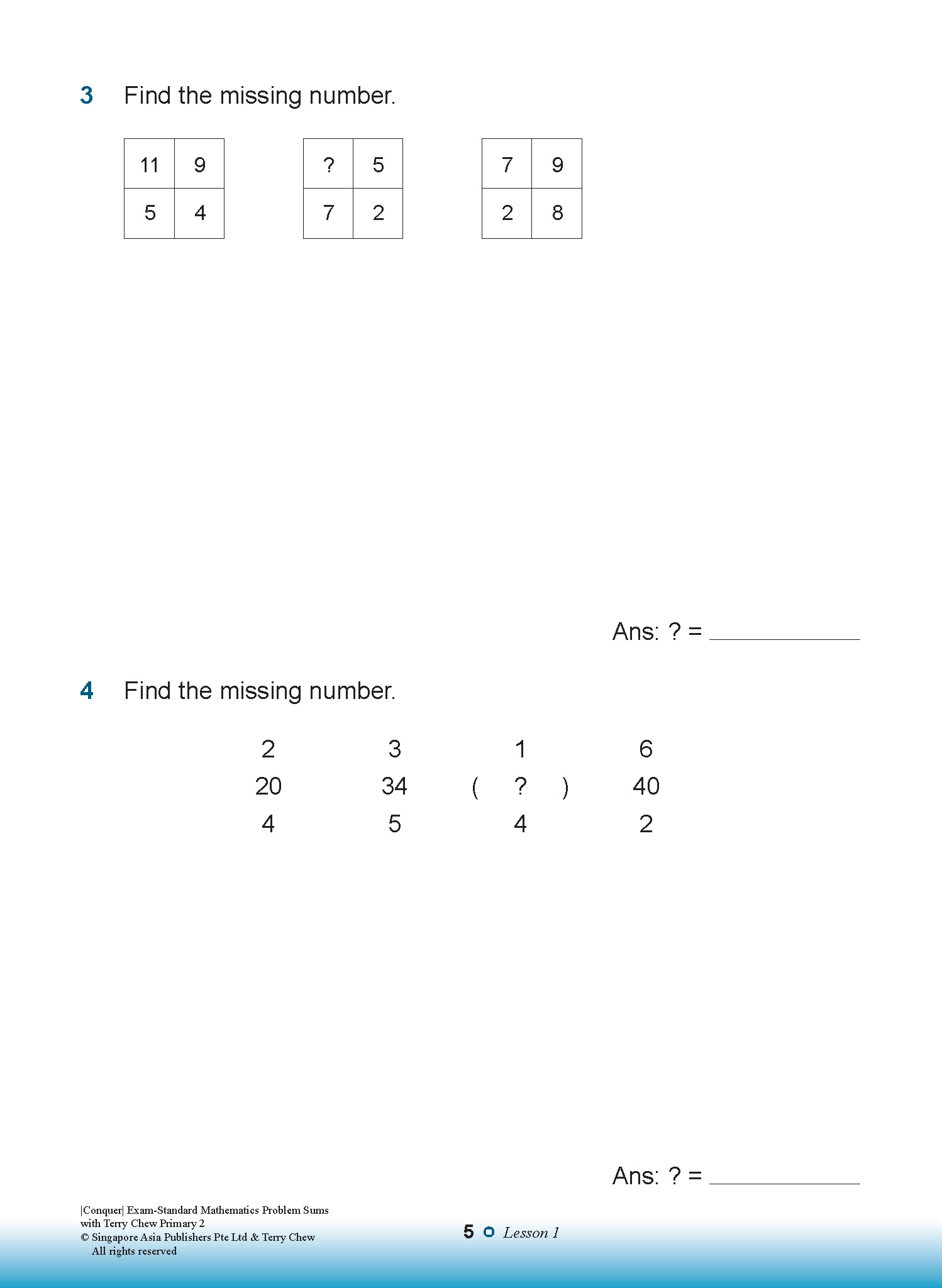 Conquer EXAM-STANDARD Mathematics PROBLEM SUMS with Terry Chew Primary 2