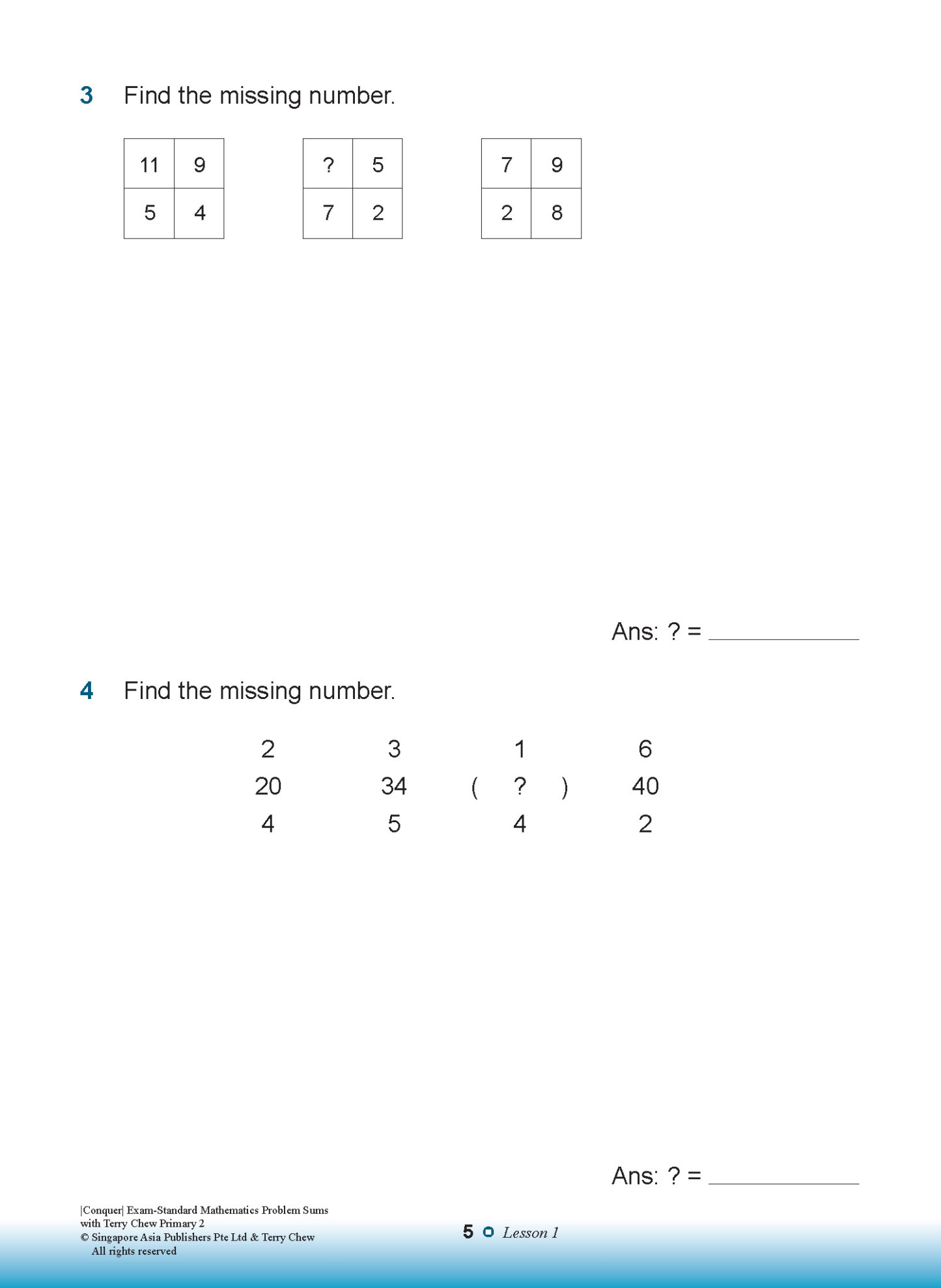 Conquer EXAM-STANDARD Mathematics PROBLEM SUMS with Terry Chew Primary 2
