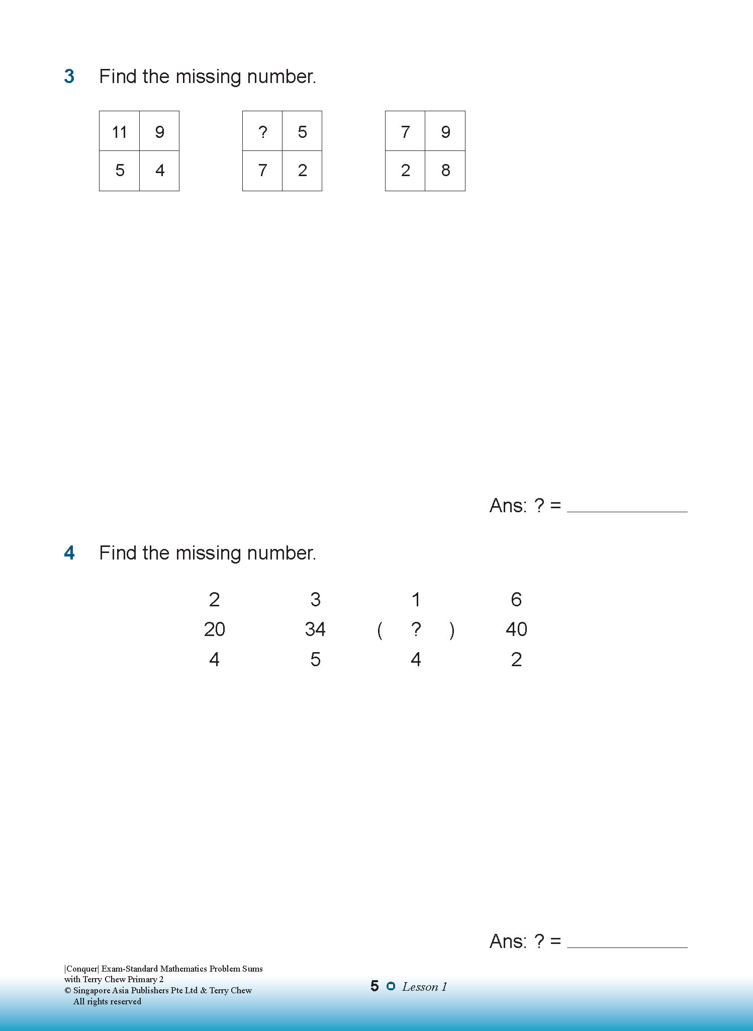Conquer EXAM-STANDARD Mathematics PROBLEM SUMS with Terry Chew Primary 2