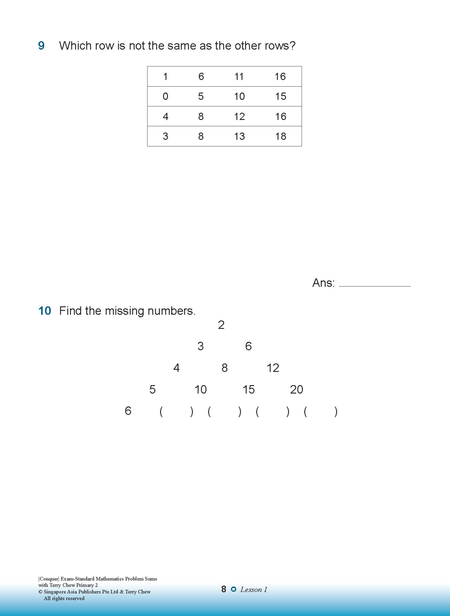 Conquer EXAM-STANDARD Mathematics PROBLEM SUMS with Terry Chew Primary 2