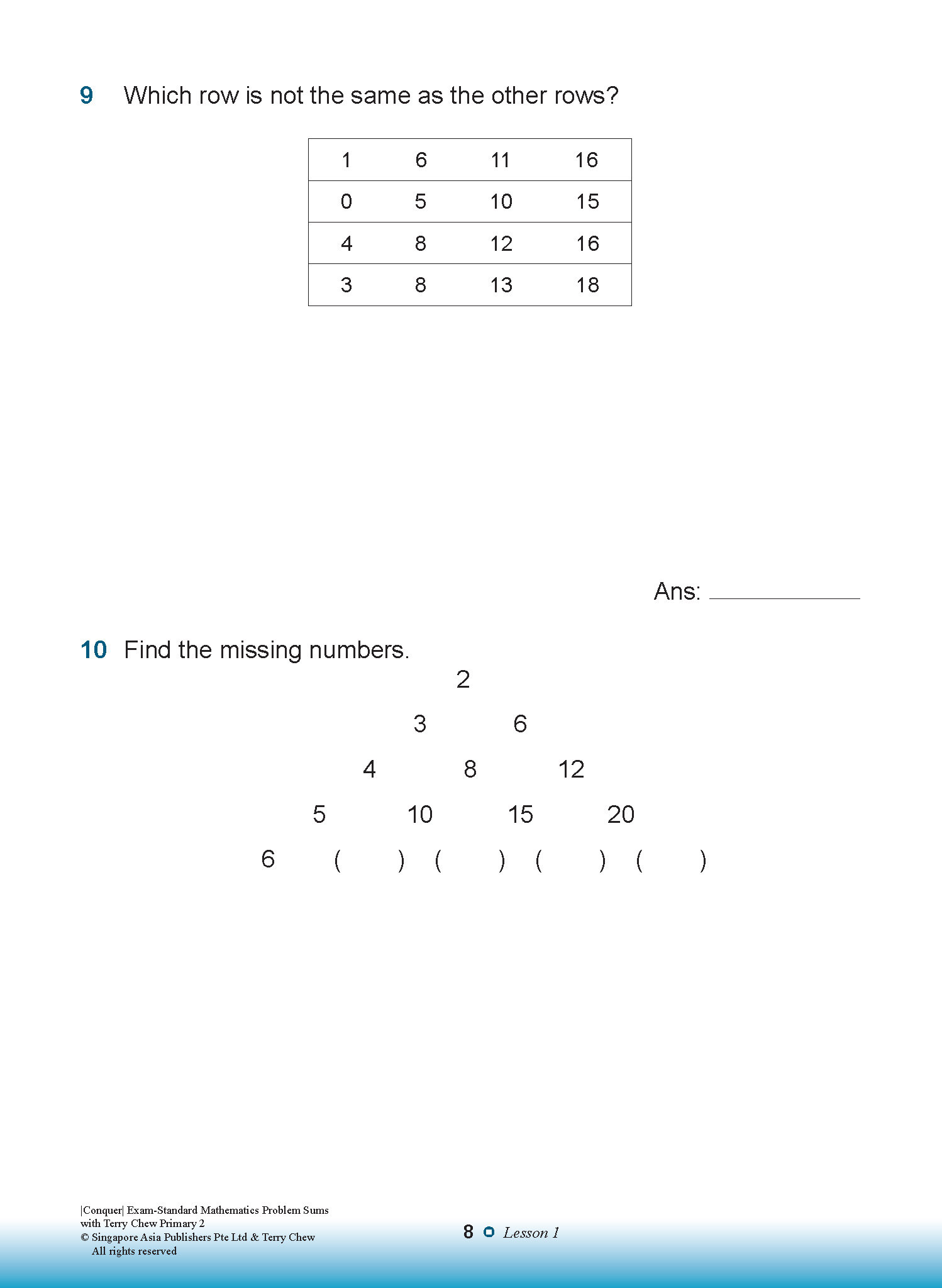 Conquer EXAM-STANDARD Mathematics PROBLEM SUMS with Terry Chew Primary 2