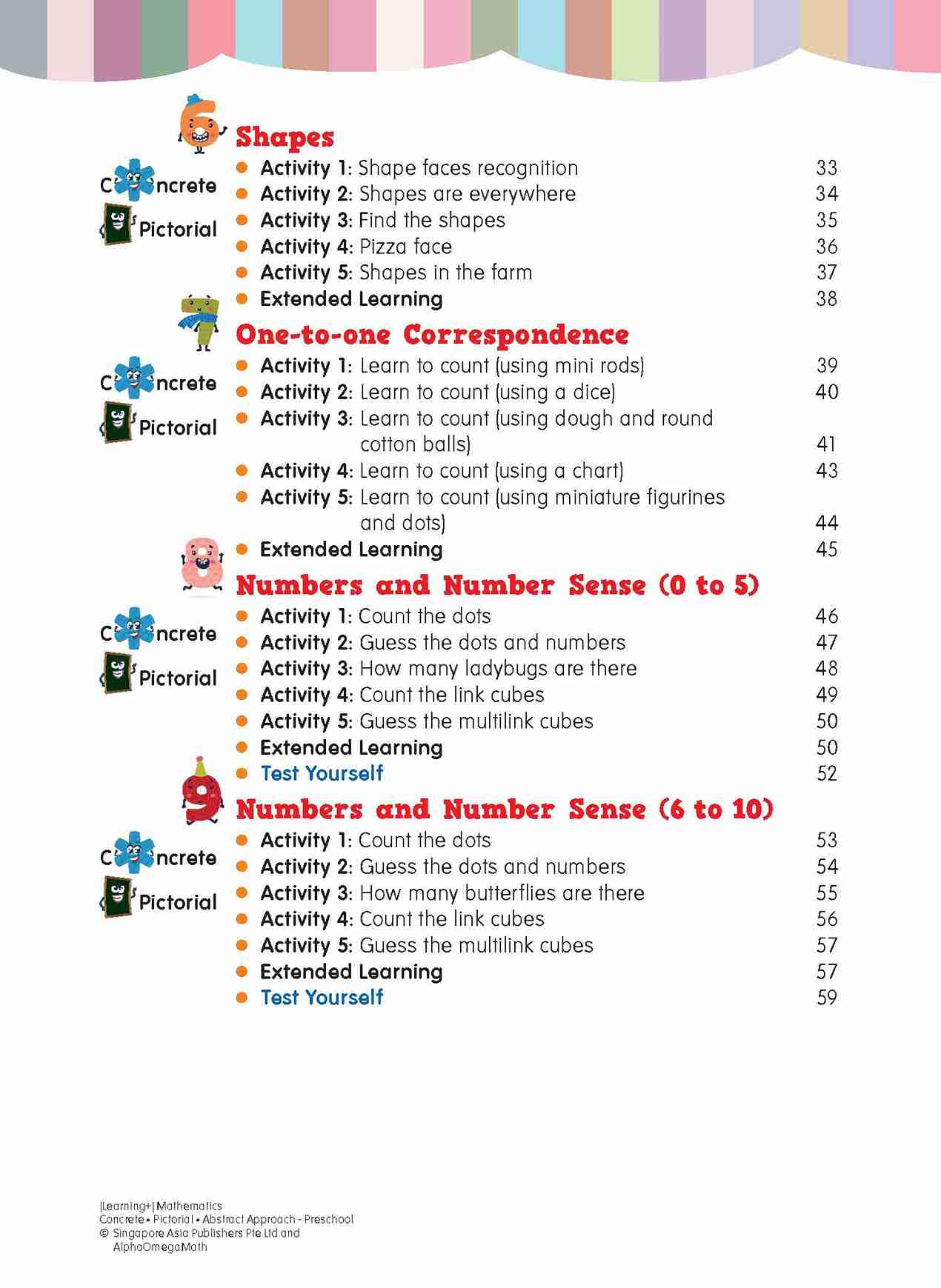 LEARNING+ MATHEMATICS Concrete • Pictorial • Abstract Approach Preschool (4 – 6 Years)