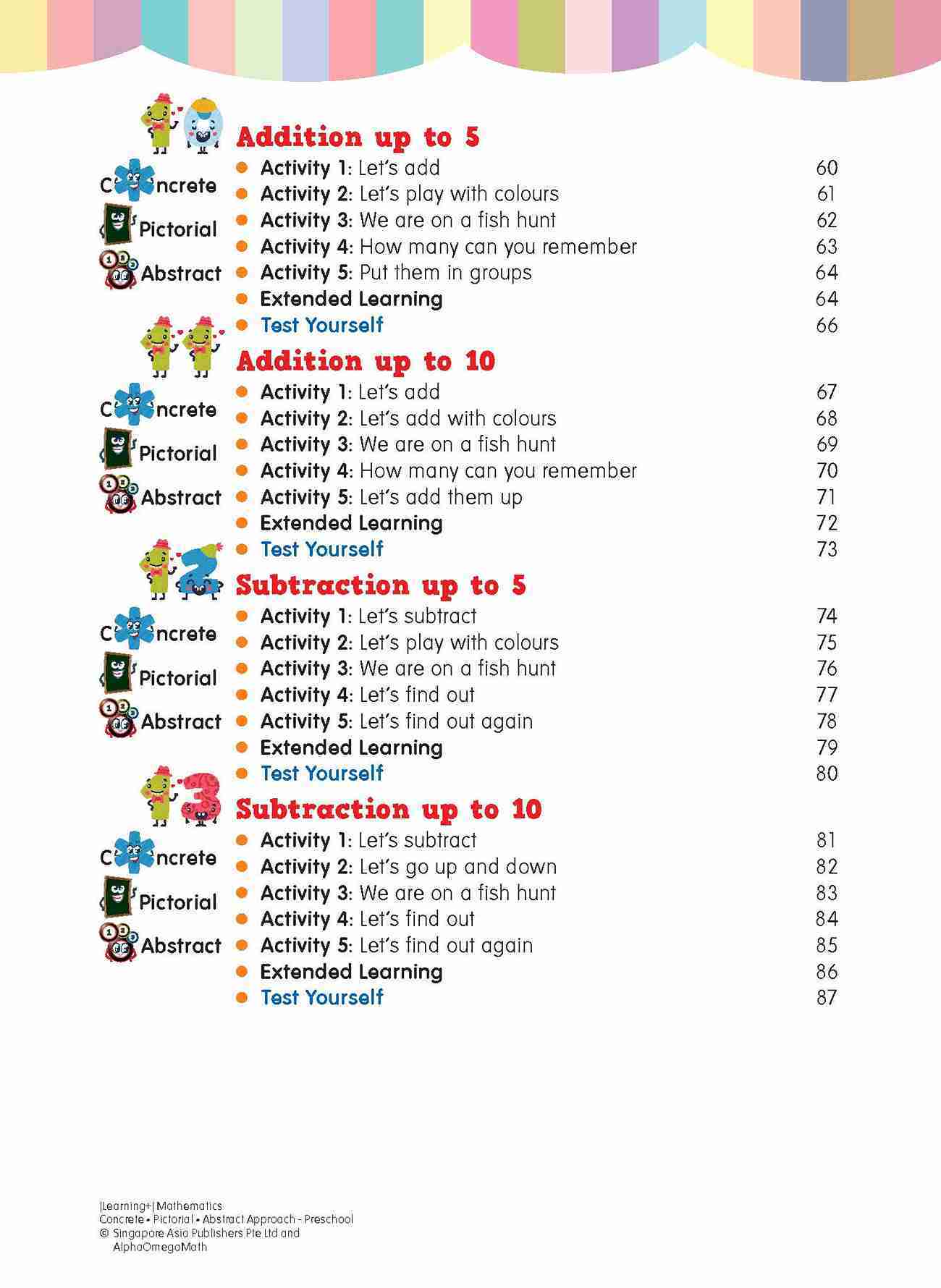 LEARNING+ MATHEMATICS Concrete • Pictorial • Abstract Approach Preschool (4 – 6 Years)
