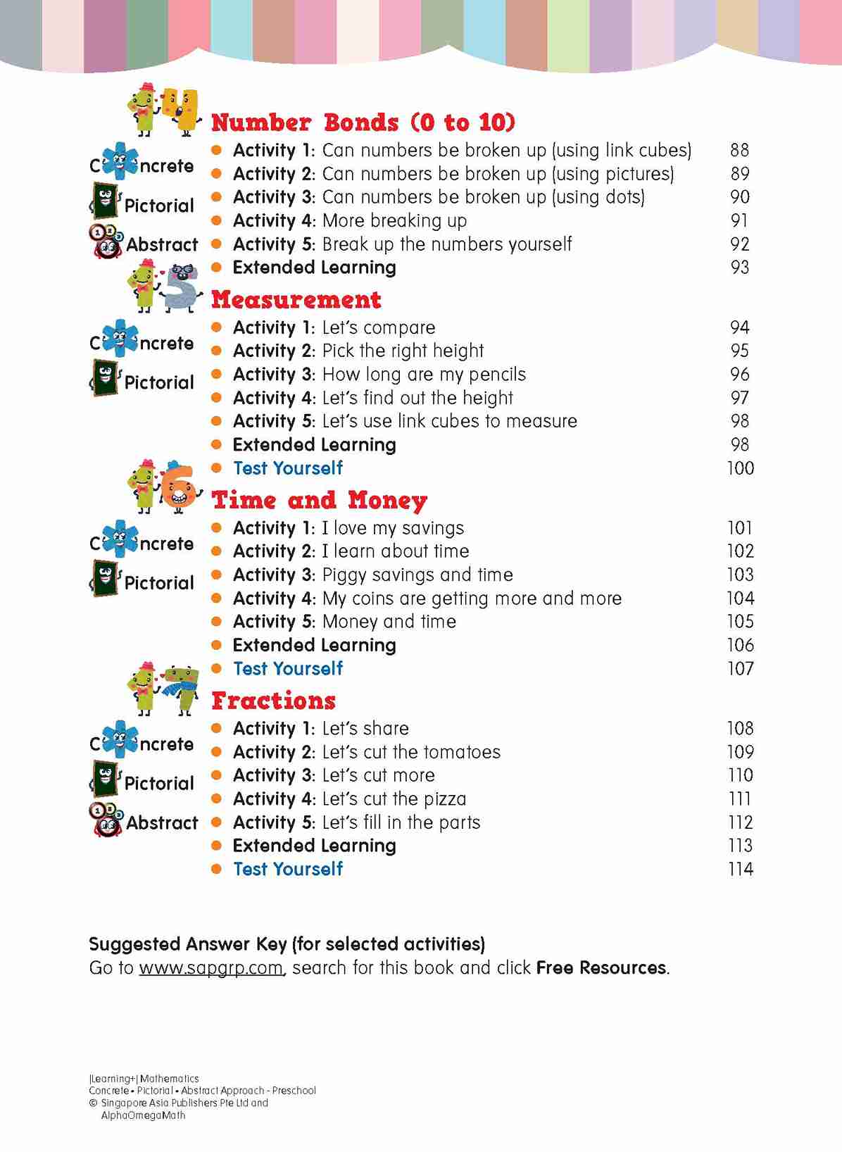 LEARNING+ MATHEMATICS Concrete • Pictorial • Abstract Approach Preschool (4 – 6 Years)