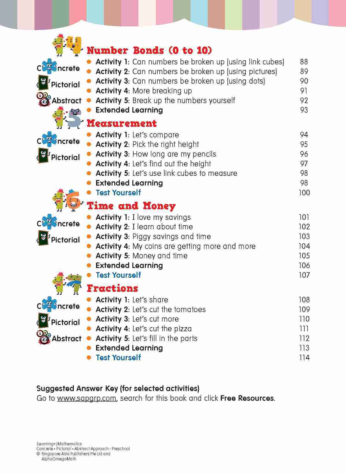 LEARNING+ MATHEMATICS Concrete • Pictorial • Abstract Approach Preschool (4 – 6 Years)