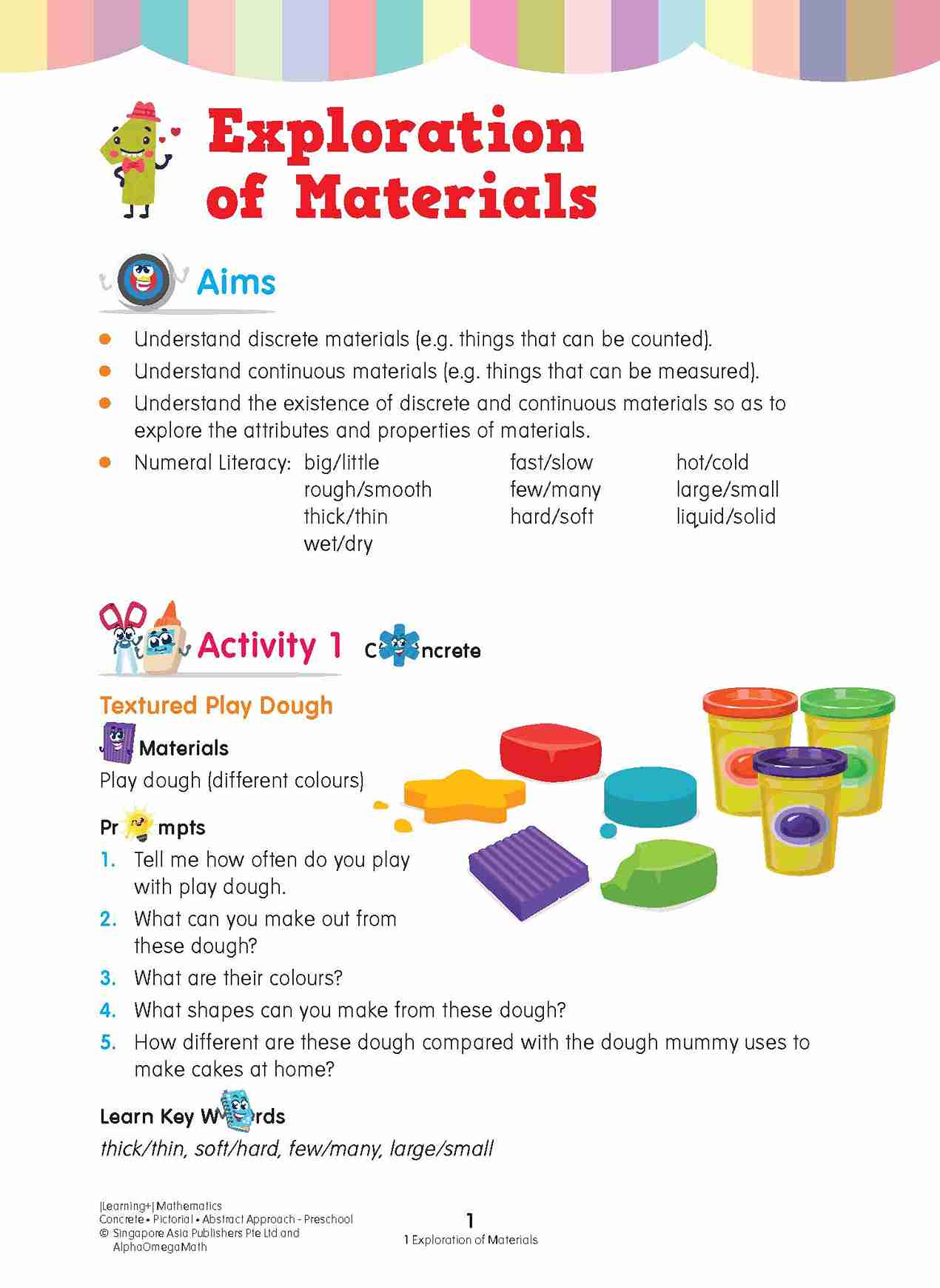 LEARNING+ MATHEMATICS Concrete • Pictorial • Abstract Approach Preschool (4 – 6 Years)