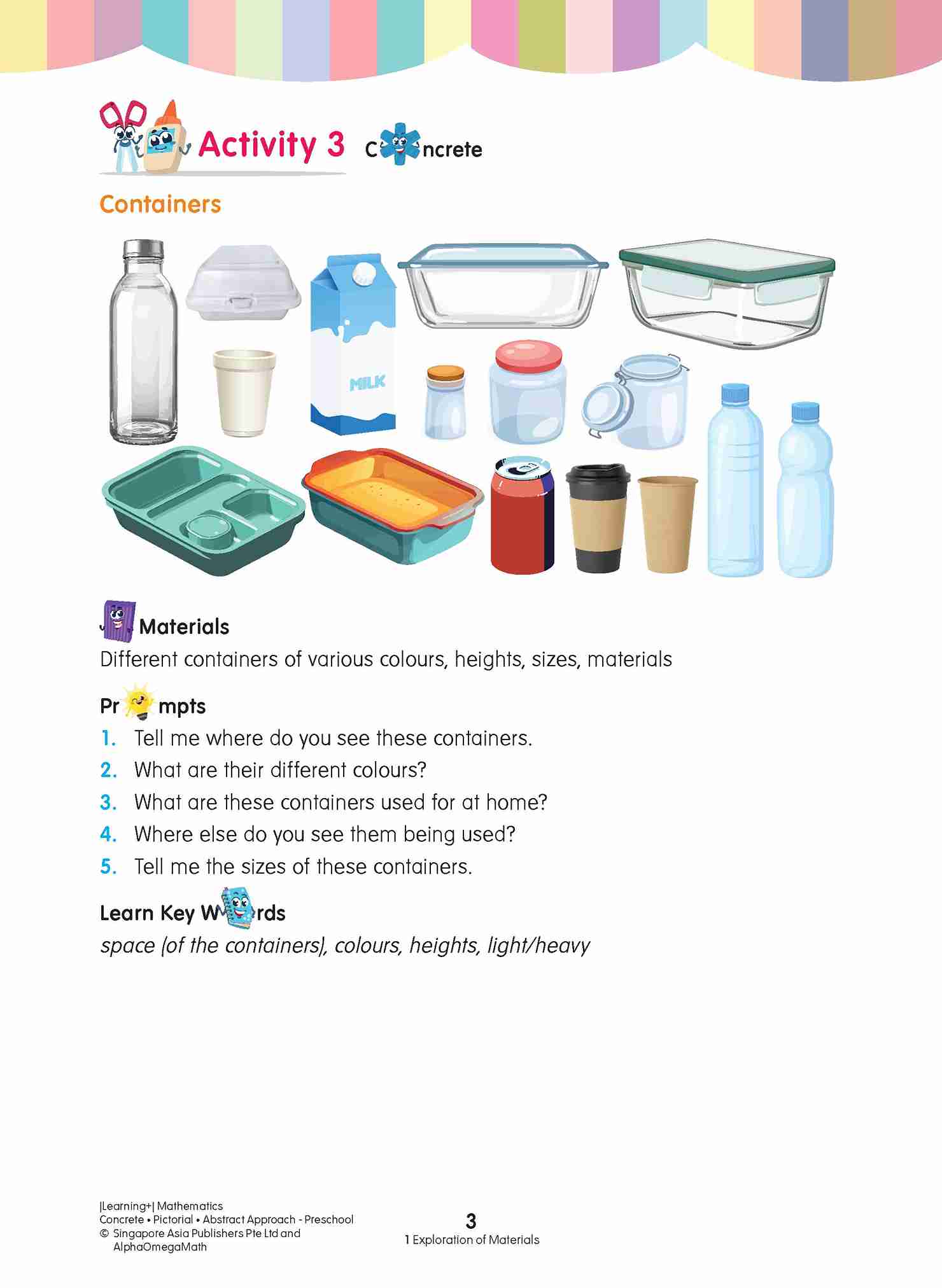 LEARNING+ MATHEMATICS Concrete • Pictorial • Abstract Approach Preschool (4 – 6 Years)