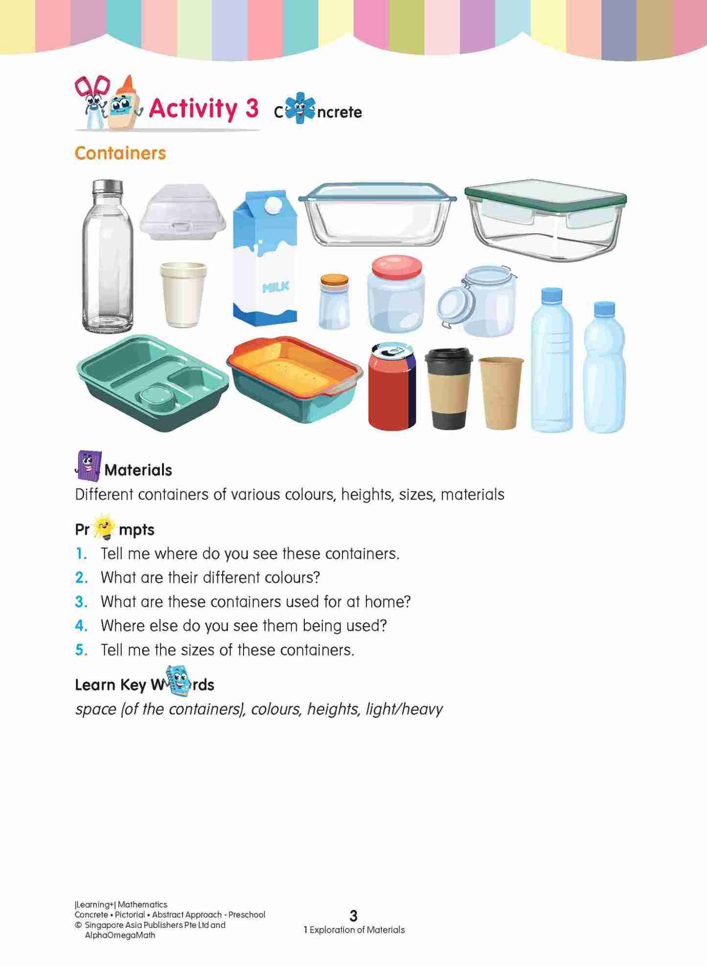 LEARNING+ MATHEMATICS Concrete • Pictorial • Abstract Approach Preschool (4 – 6 Years)