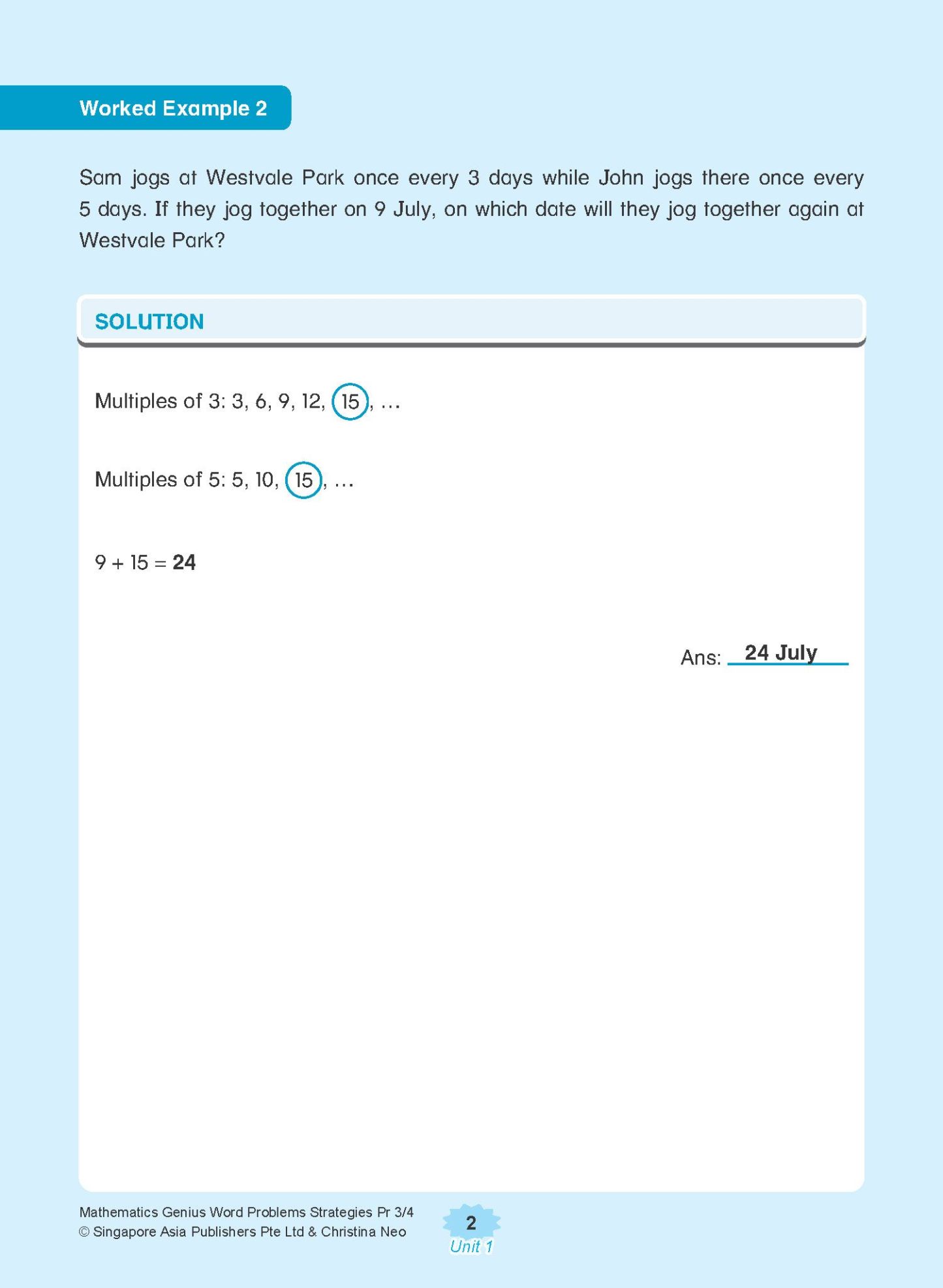 MATHEMATICS GENIUS WORD PROBLEMS STRATEGIES PRIMARY 3/4